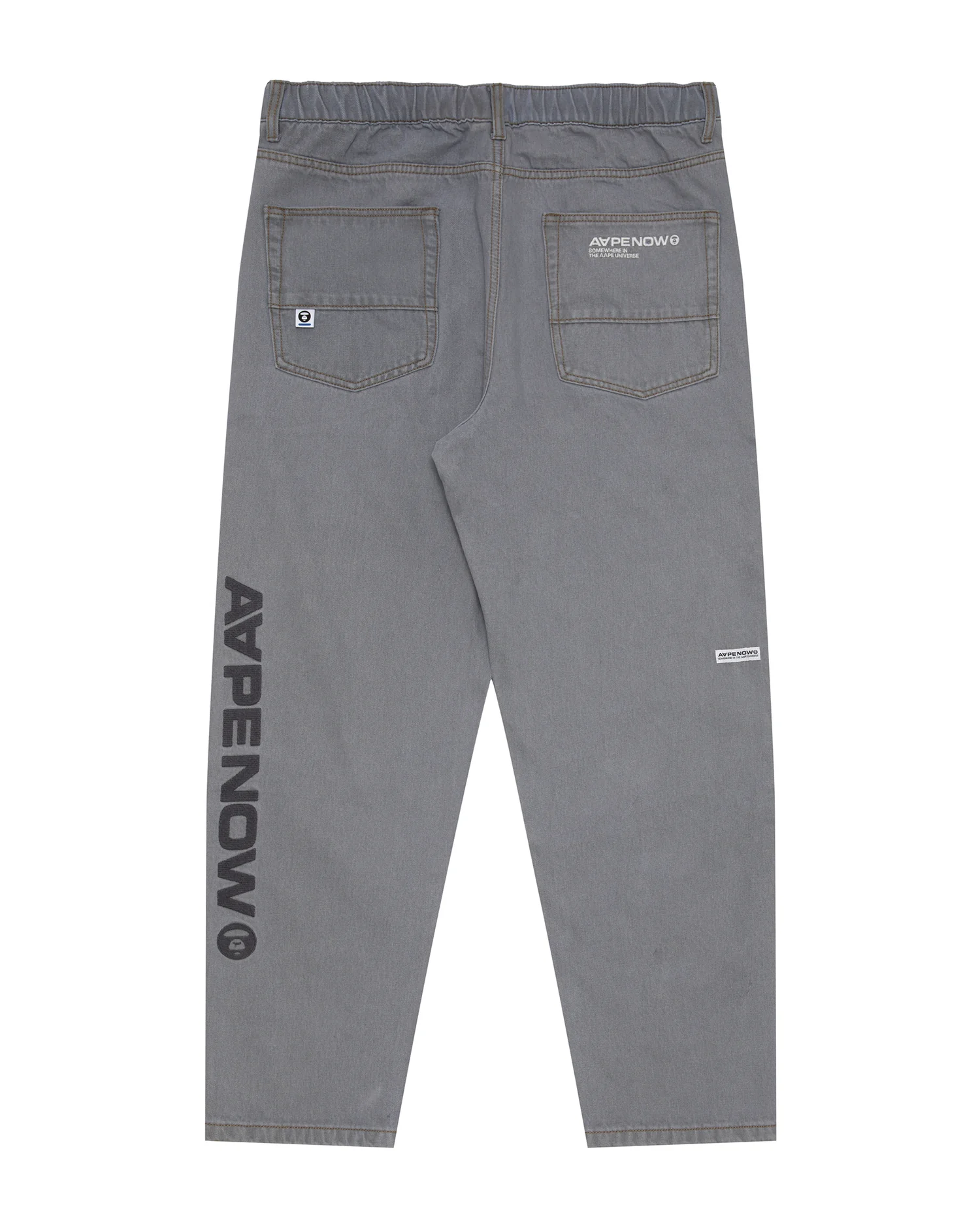 Moonface patch relaxed denim pants - Image 2