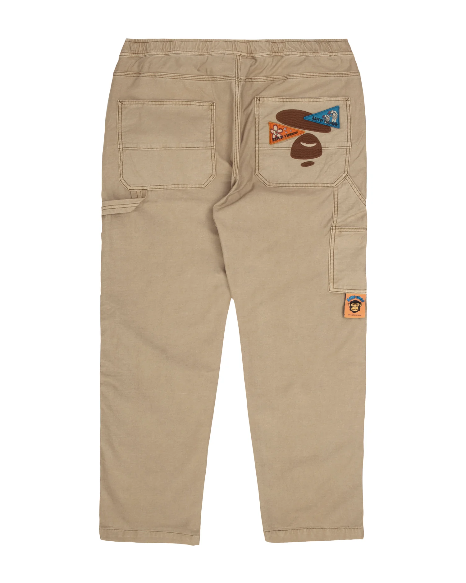 Moonface embroidered patch carpenter pants - Image 2