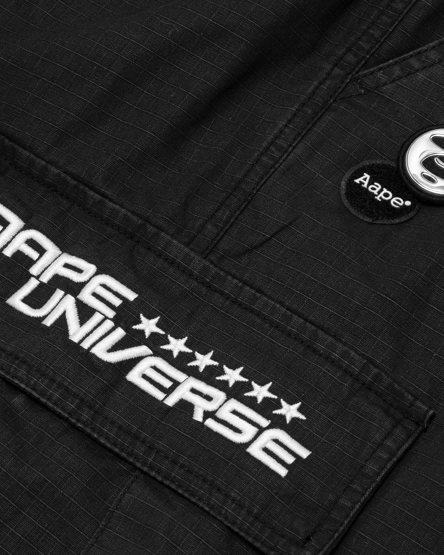 Moonface patch embroidered cargo pants - Image 3