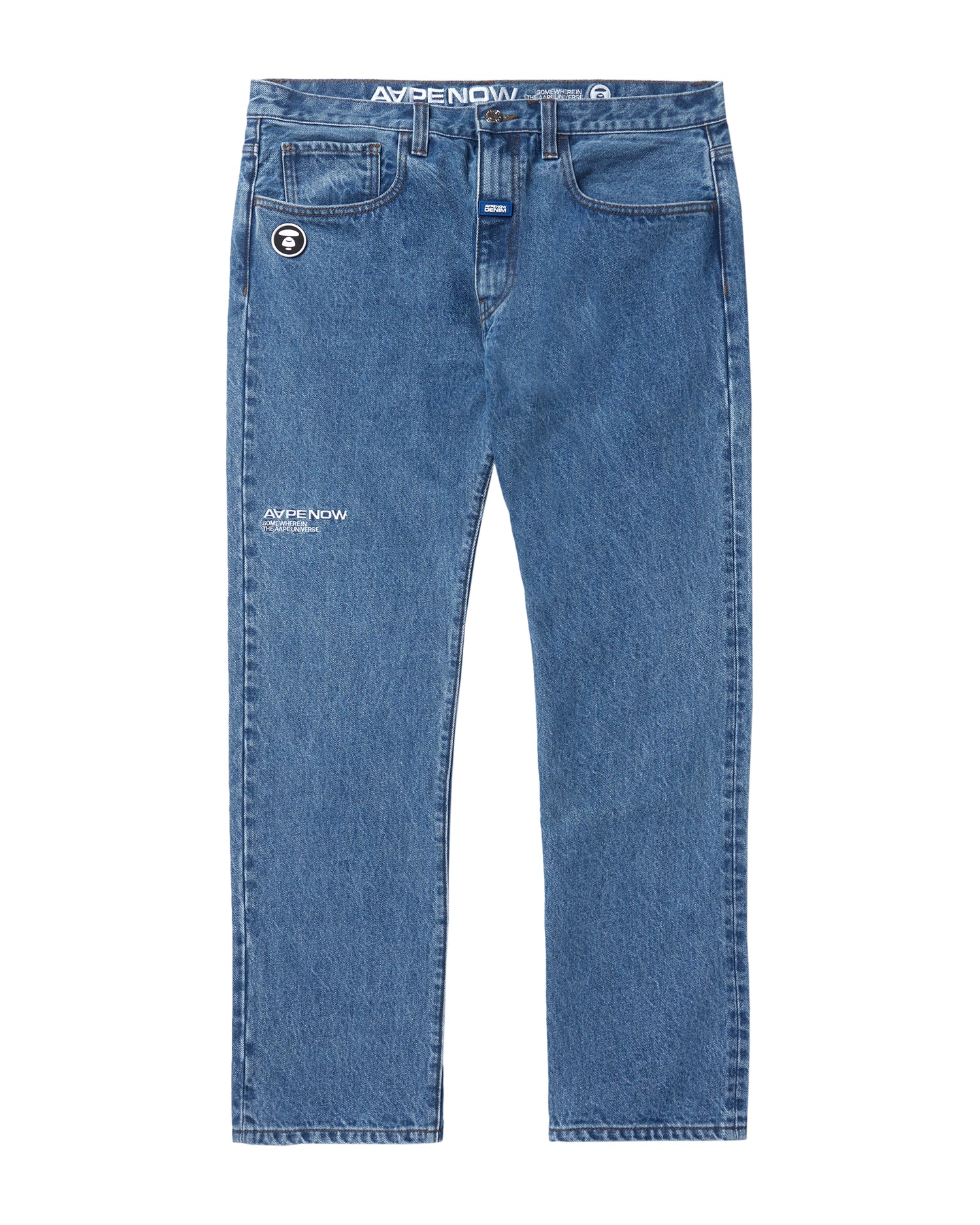 Moonface patch straight jeans - Image 6