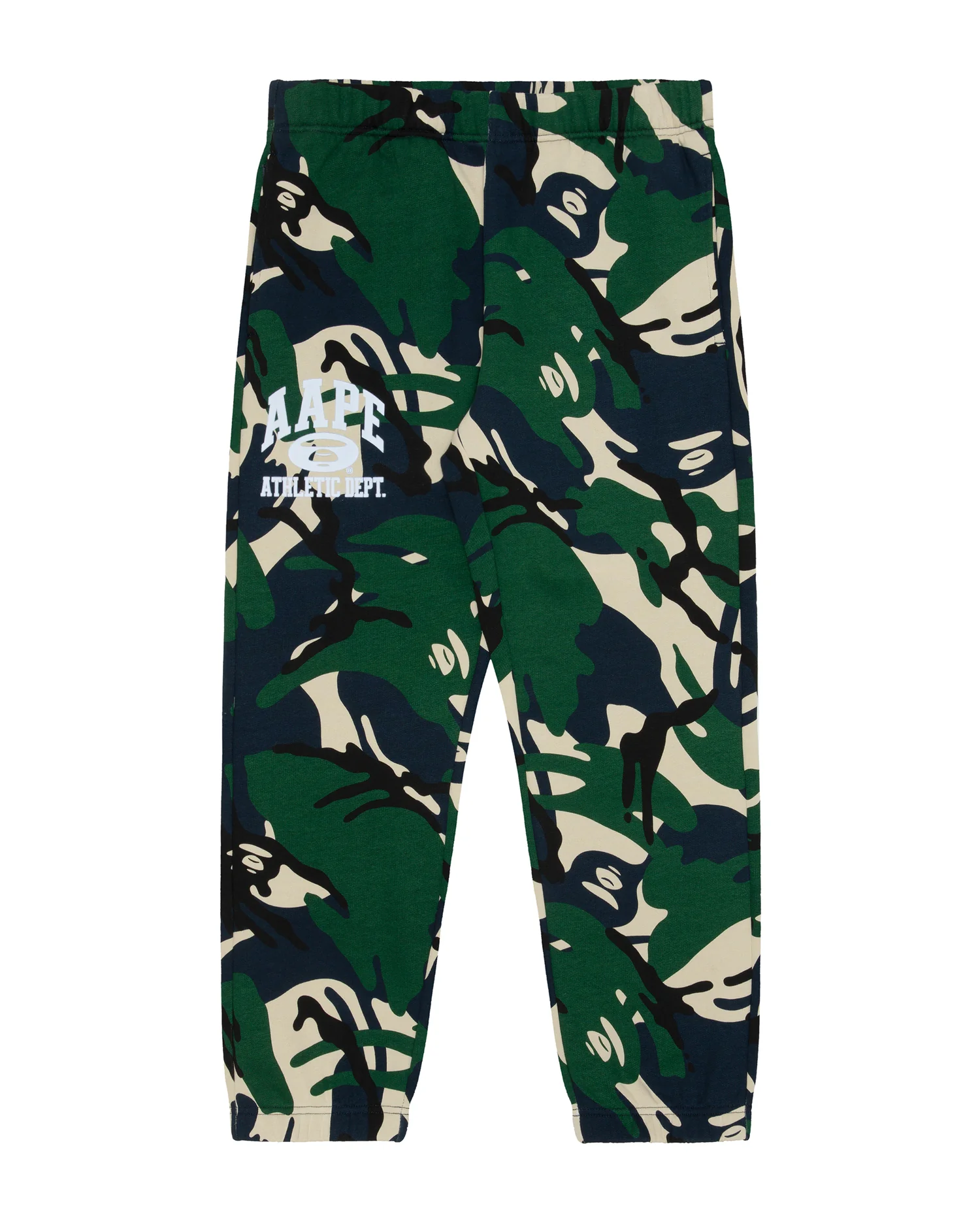 Moonface printed camo sweatpants