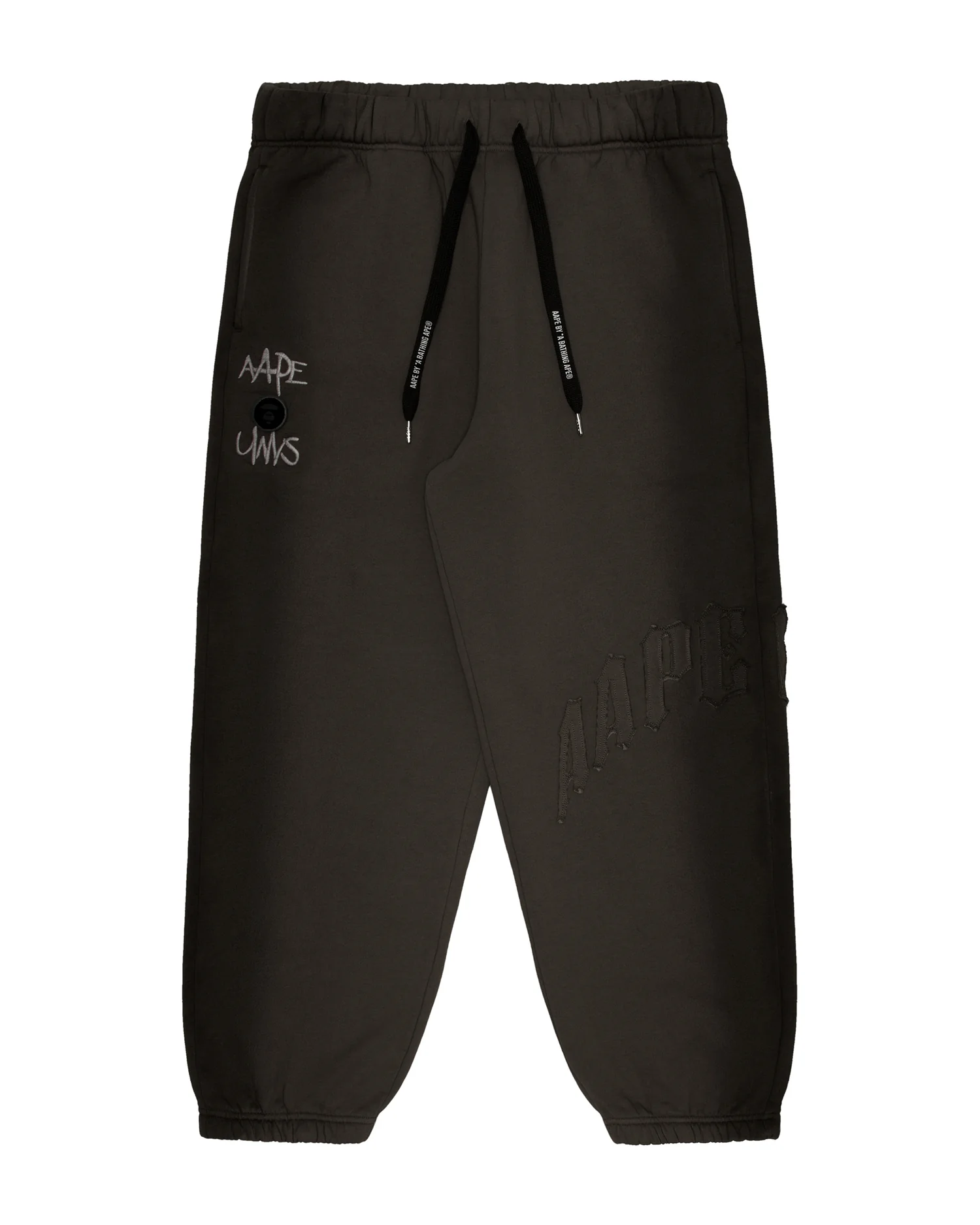Moonface patch embroidered sweatpants