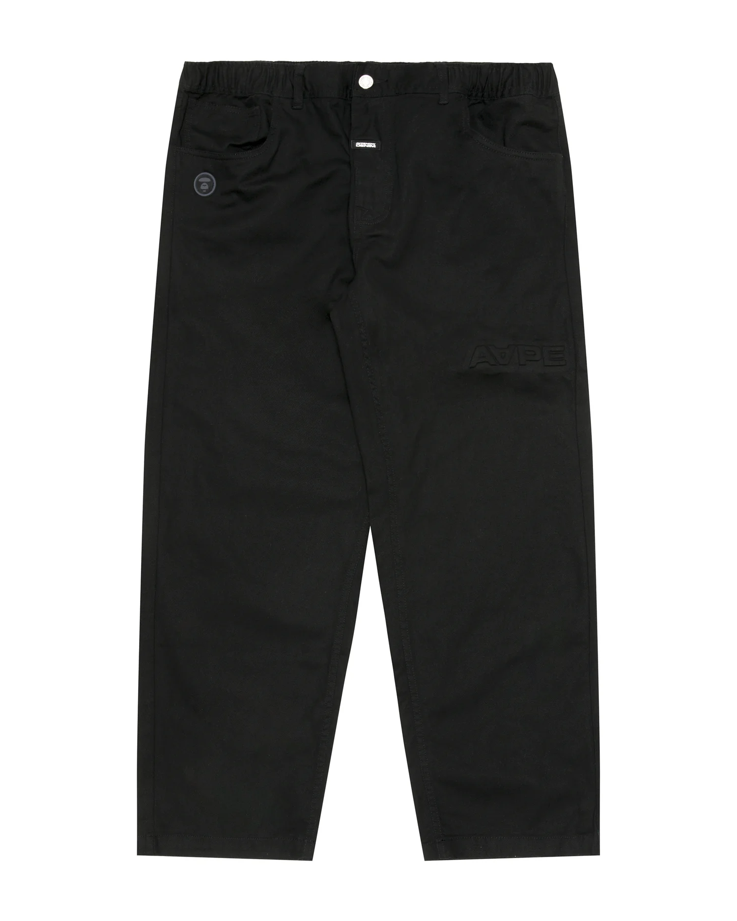 Moonface patch relaxed pants