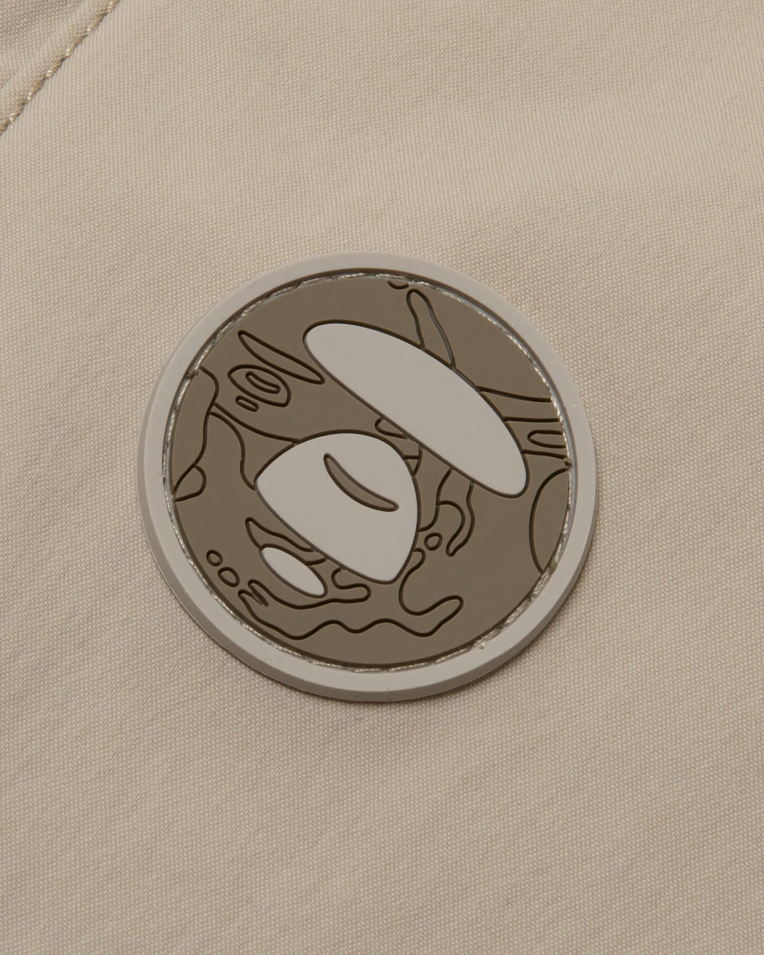 Moonface patch nylon pants - Image 3
