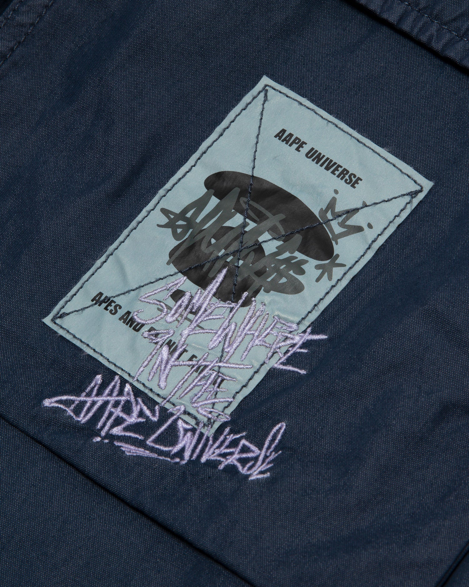 Moonface embroidered track pants - Image 3