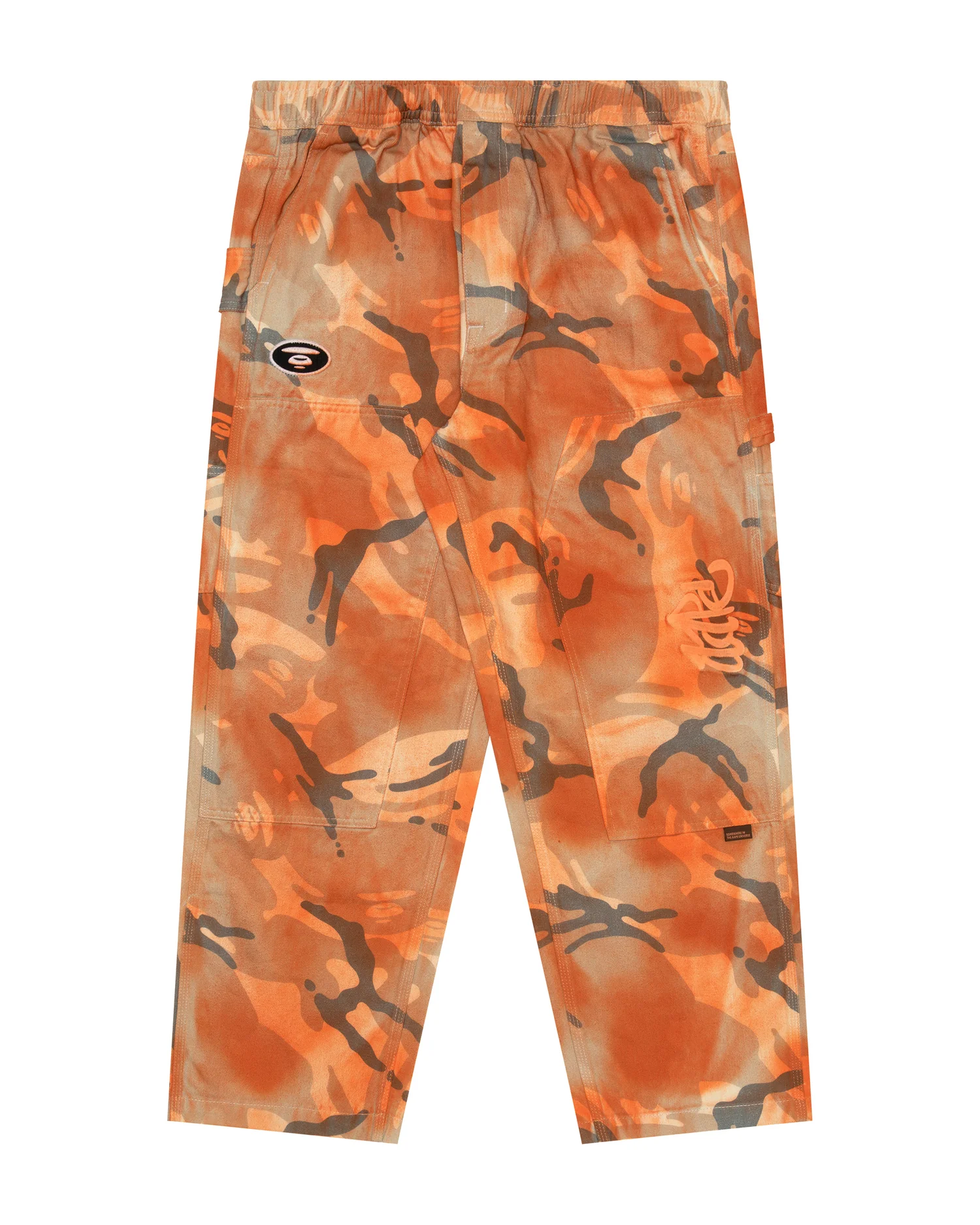 Moonface embroidered carpenter pants