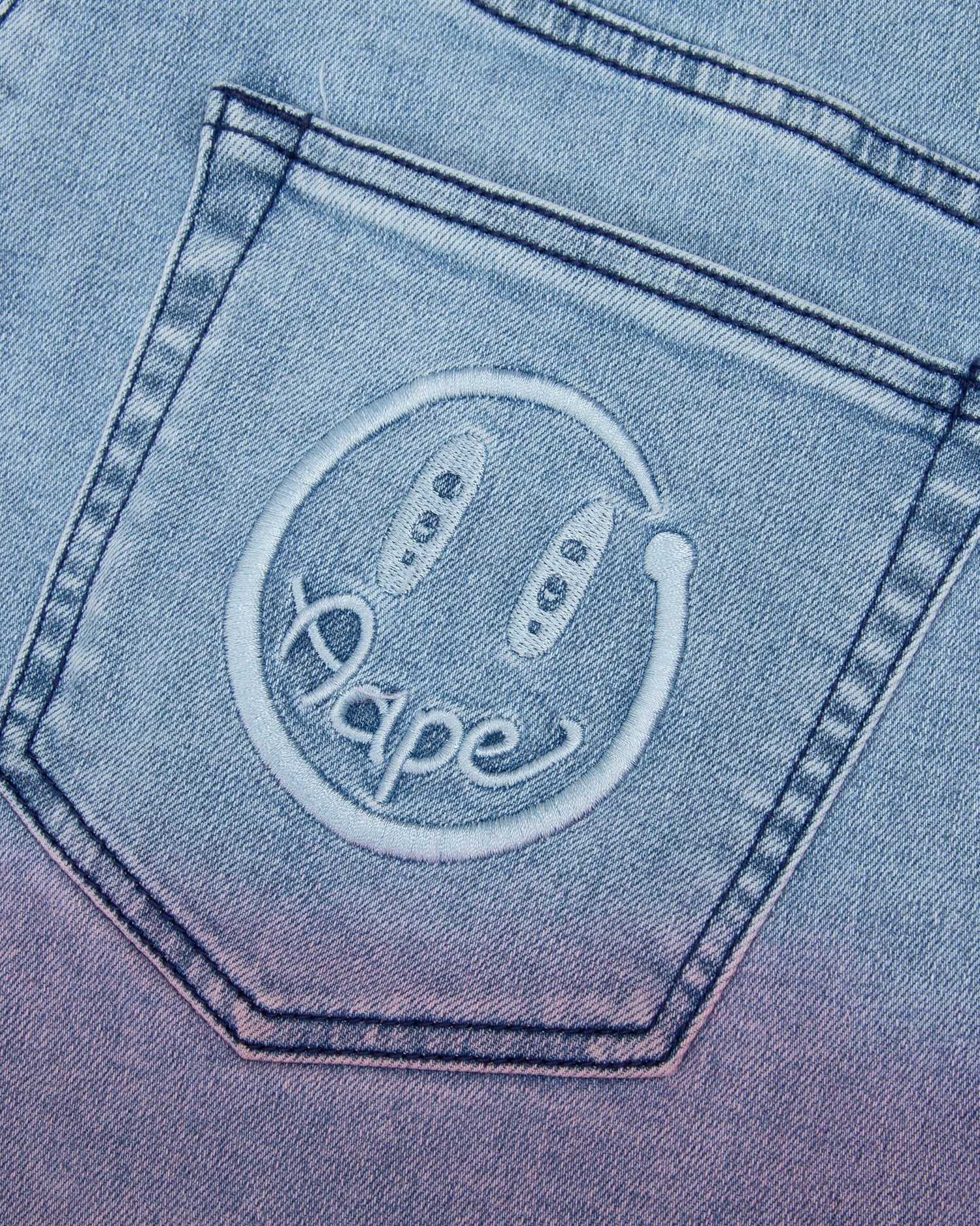 Two-tone washed mini denim skirt - Image 5