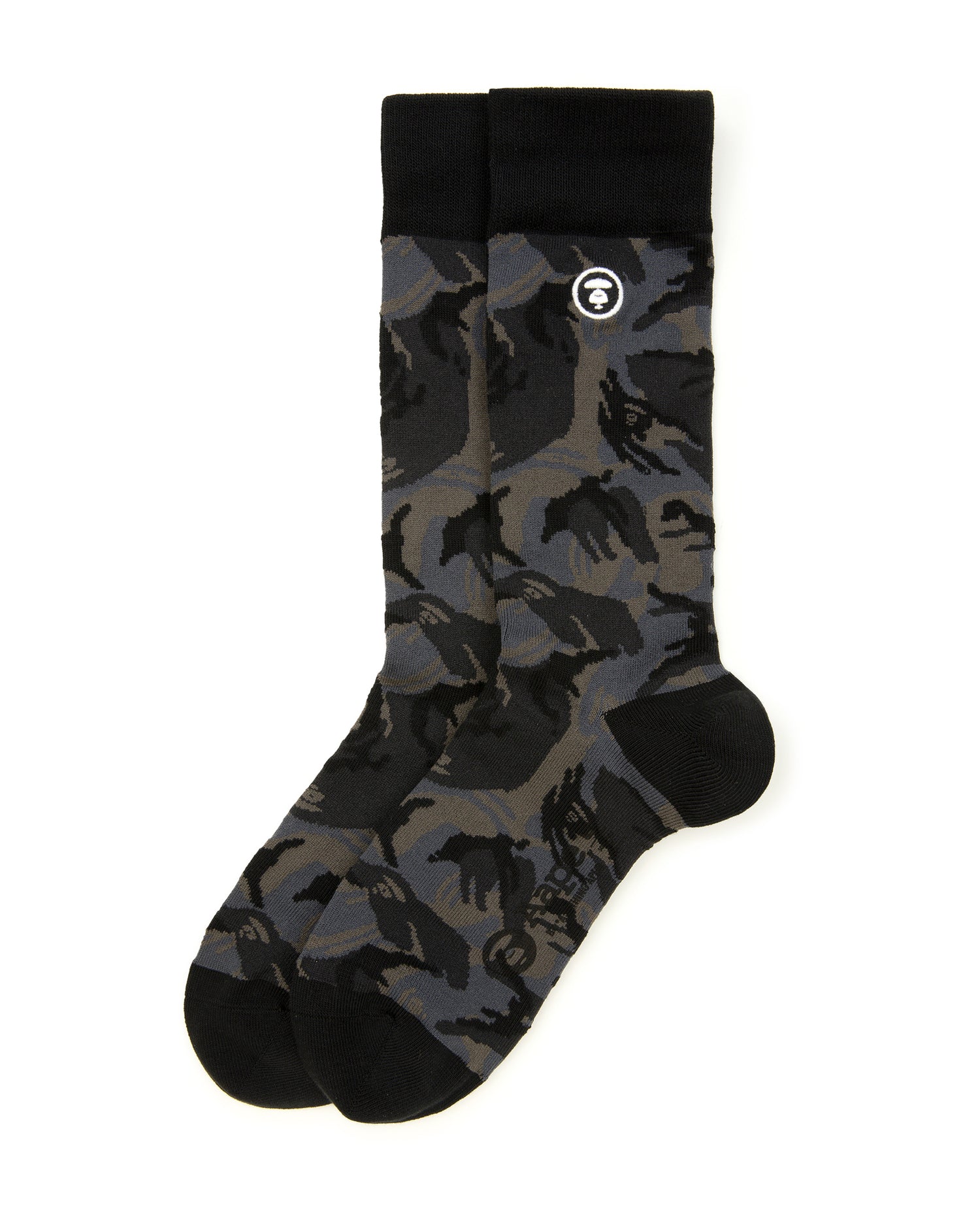Moonface logo camo crew socks