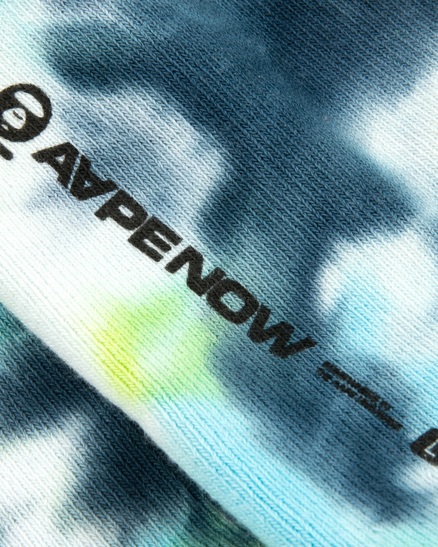 AAPENOW moonface logo tie-dye crew socks - Image 8