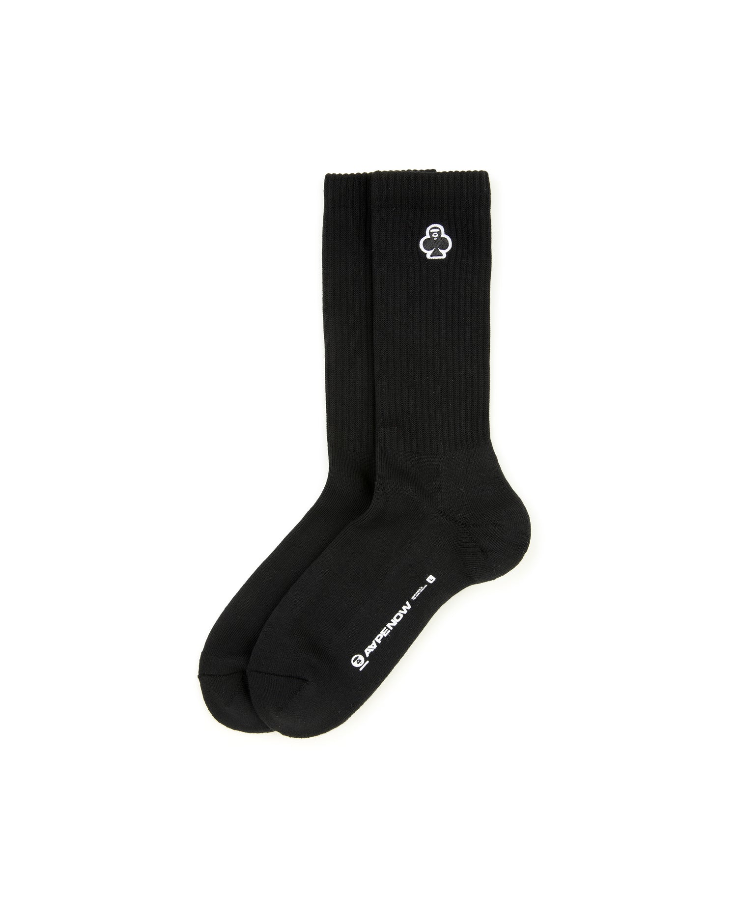 AAPENOW clover moonface logo crew socks