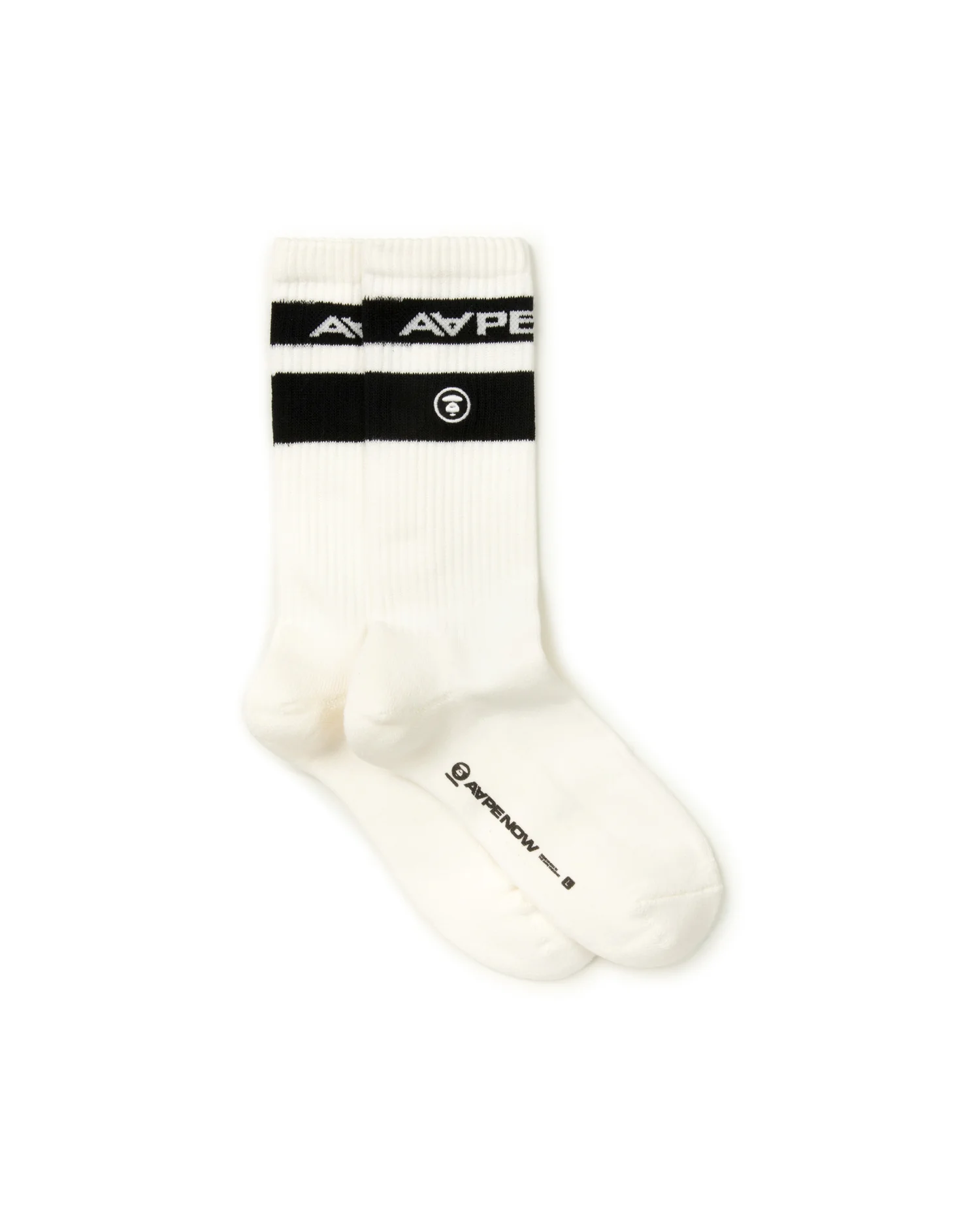 AAPENOW moonface logo striped socks - Image 2
