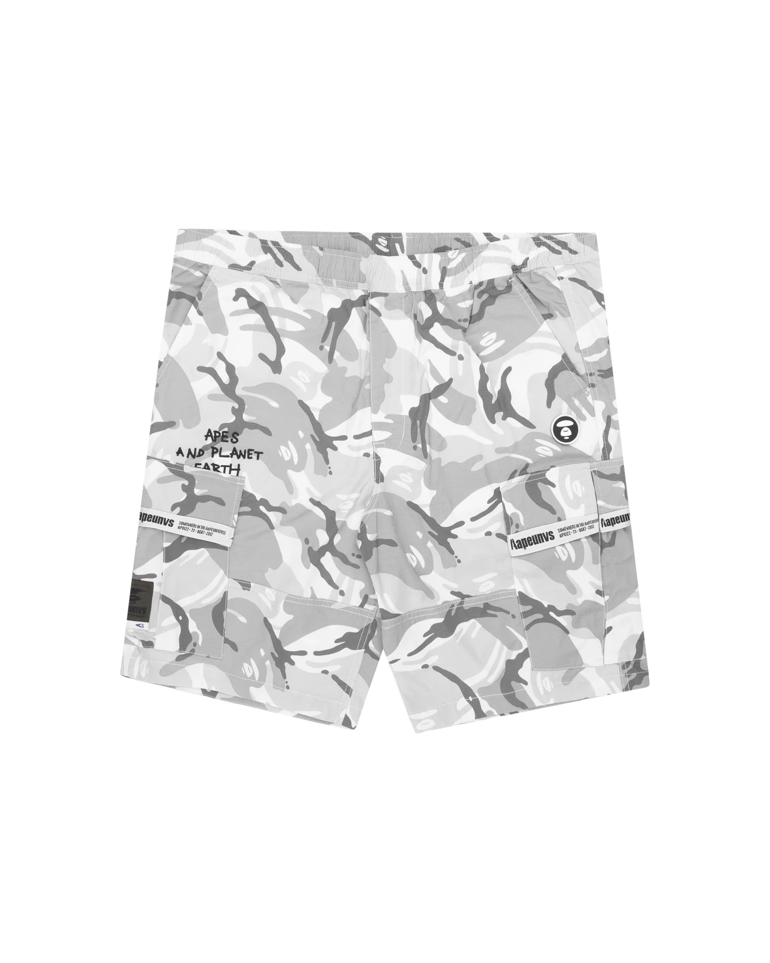 Moonface camo cargo shorts