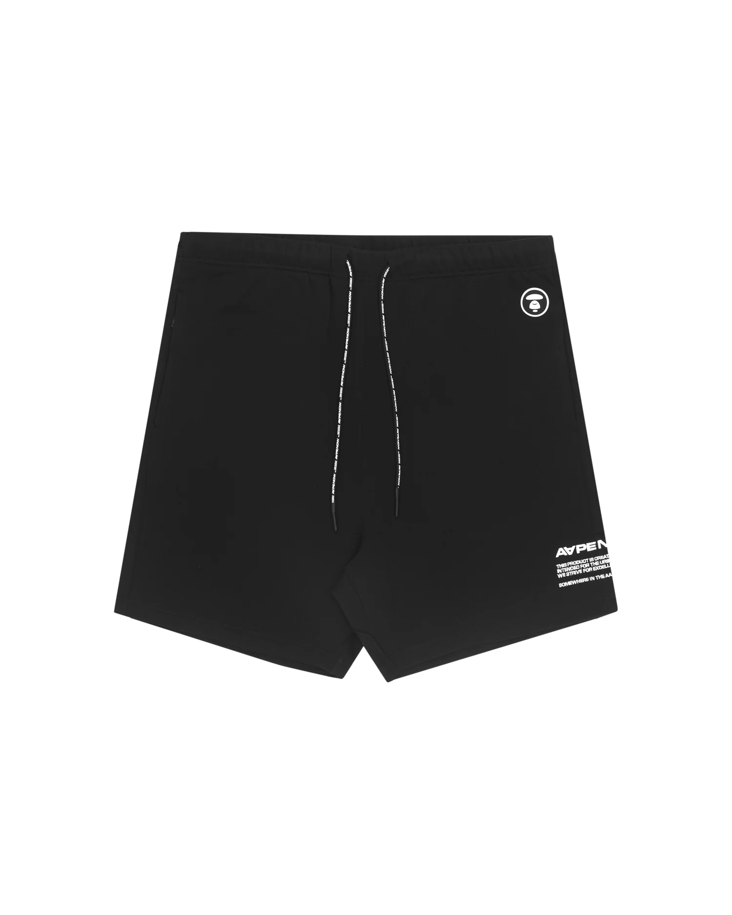 Moonface drawstring sweatshorts.