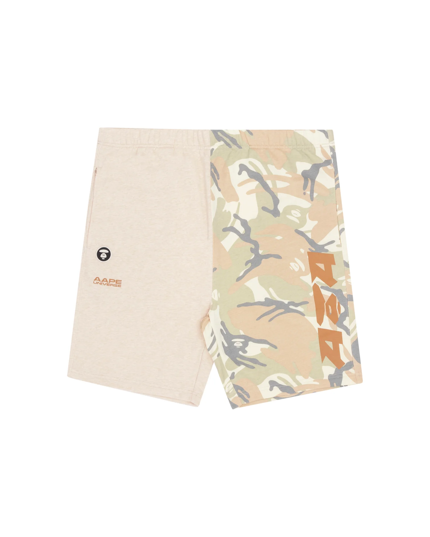 Moonface colour blocked sweat shorts