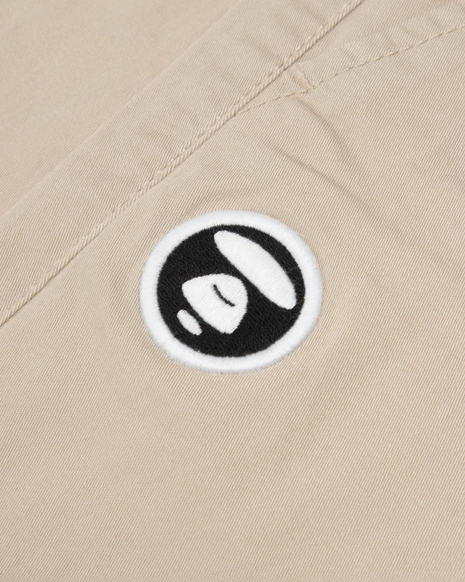 Moonface embroidered twill shorts - Image 3