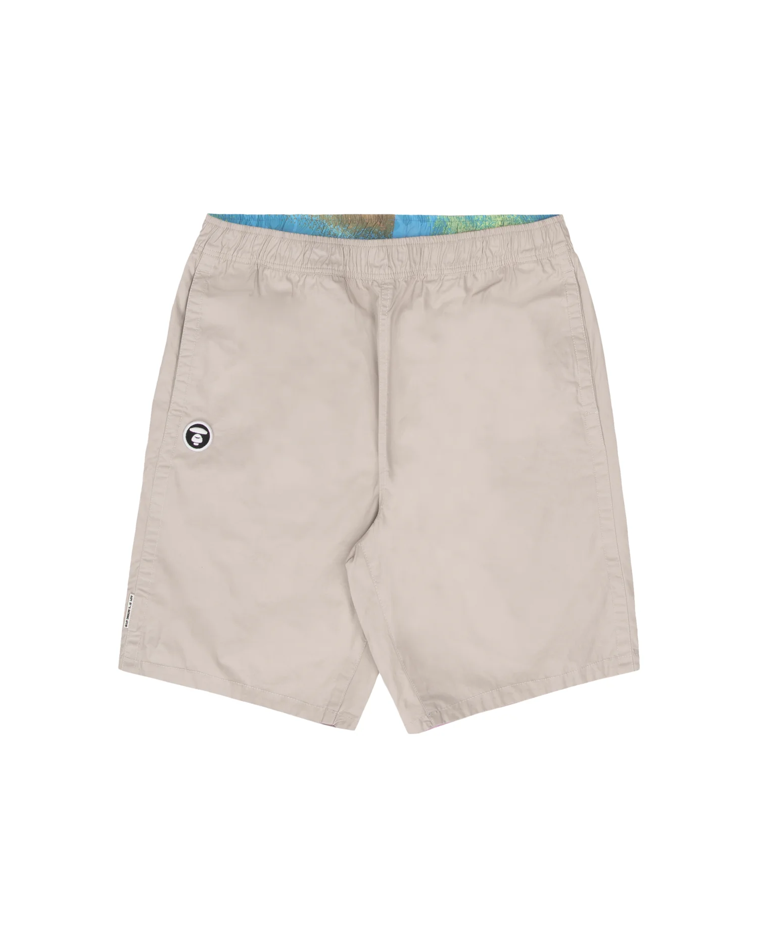 Moonface embroidered reversible camo shorts