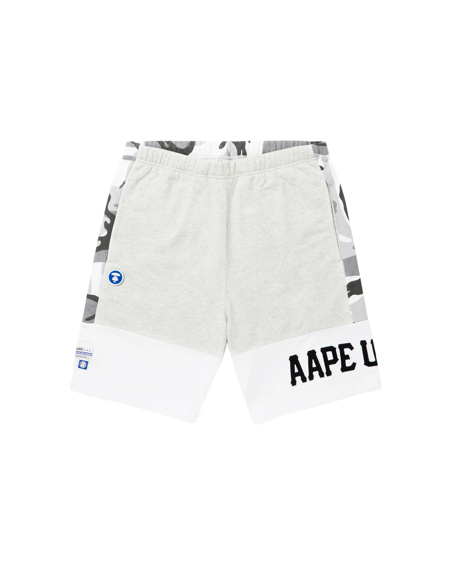Moonface camo panelled sweat shorts