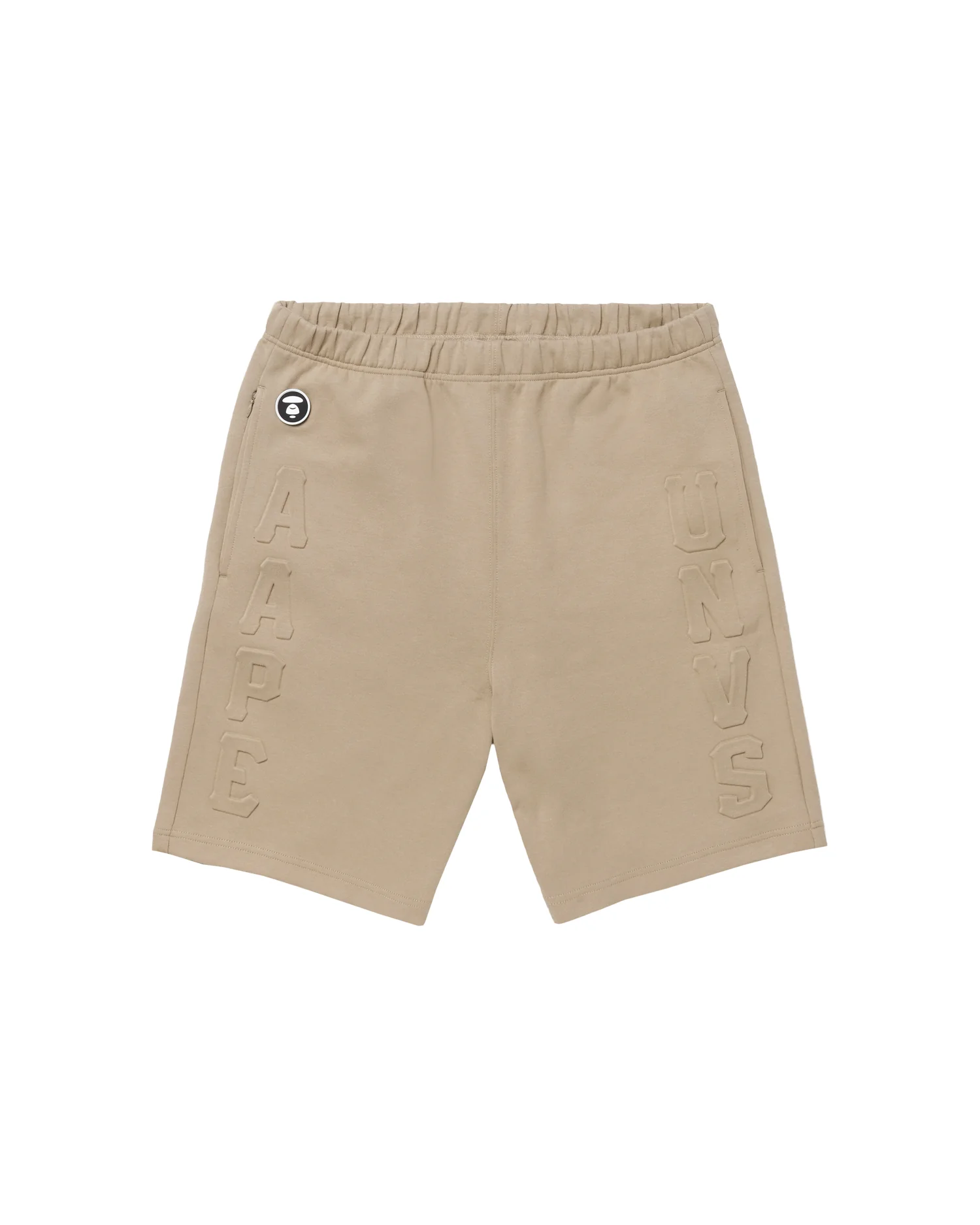 Moonface logo embossed sweat shorts