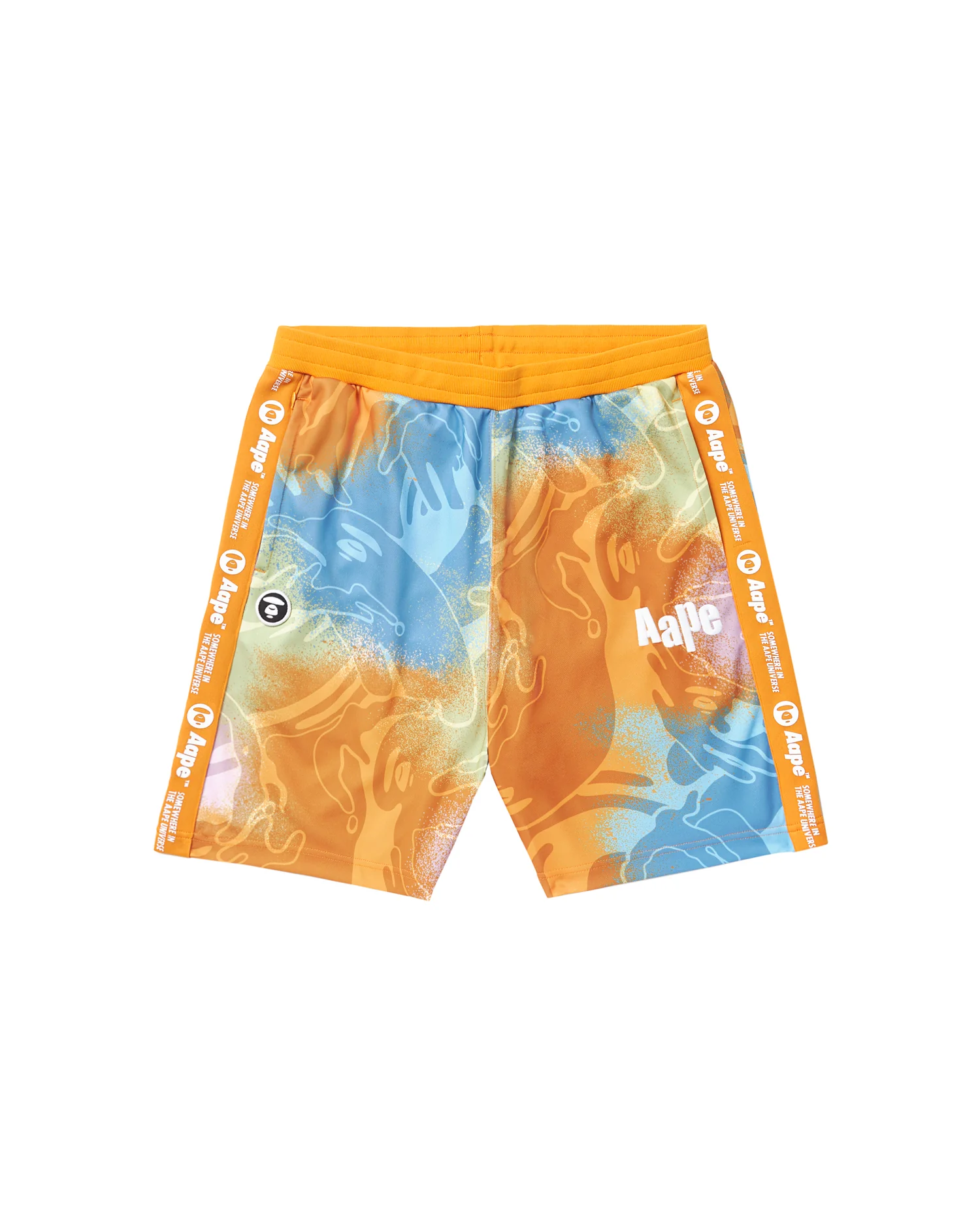 Moonface embroidered camo sweat shorts