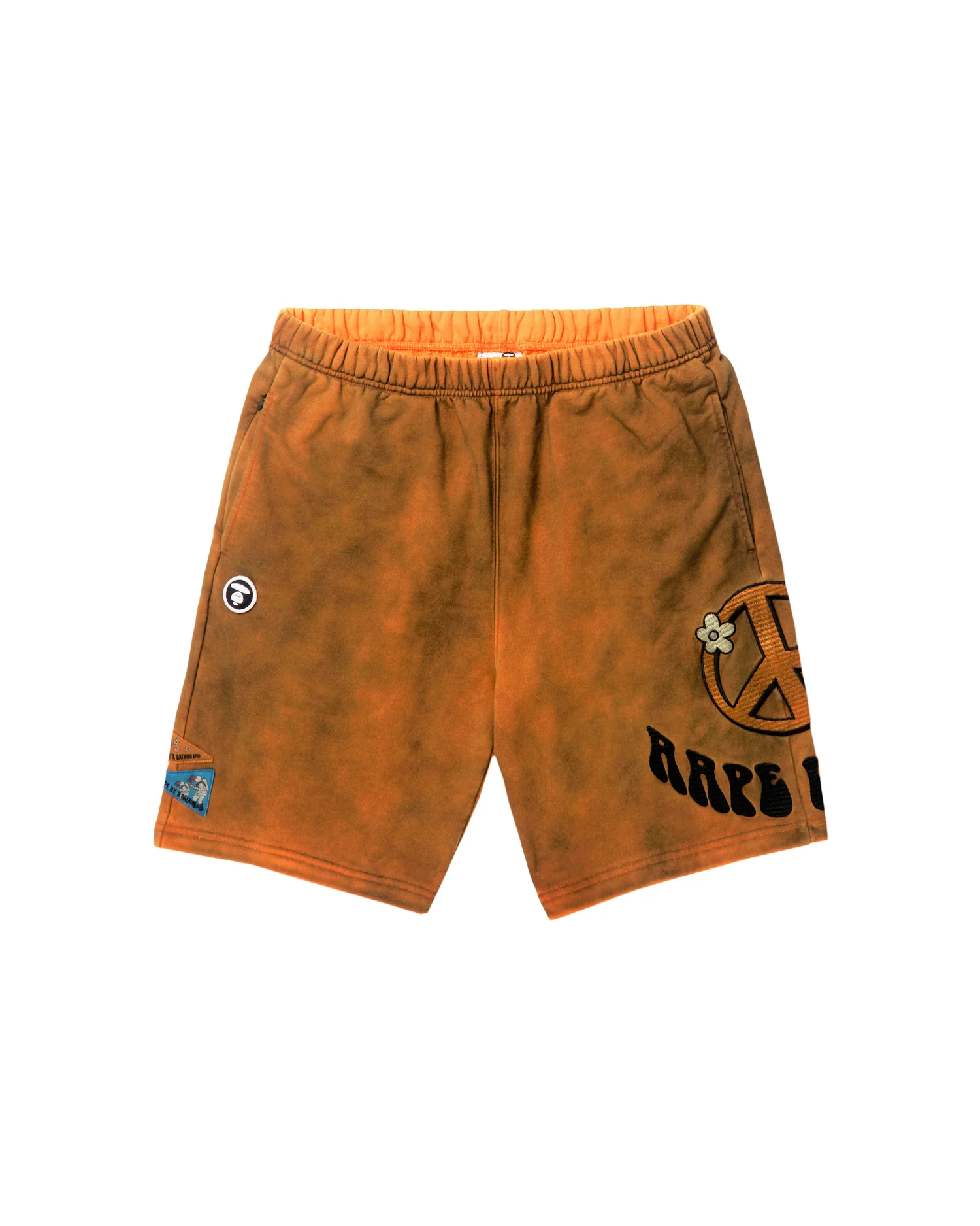 Moonface graphic embroidered sweat shorts