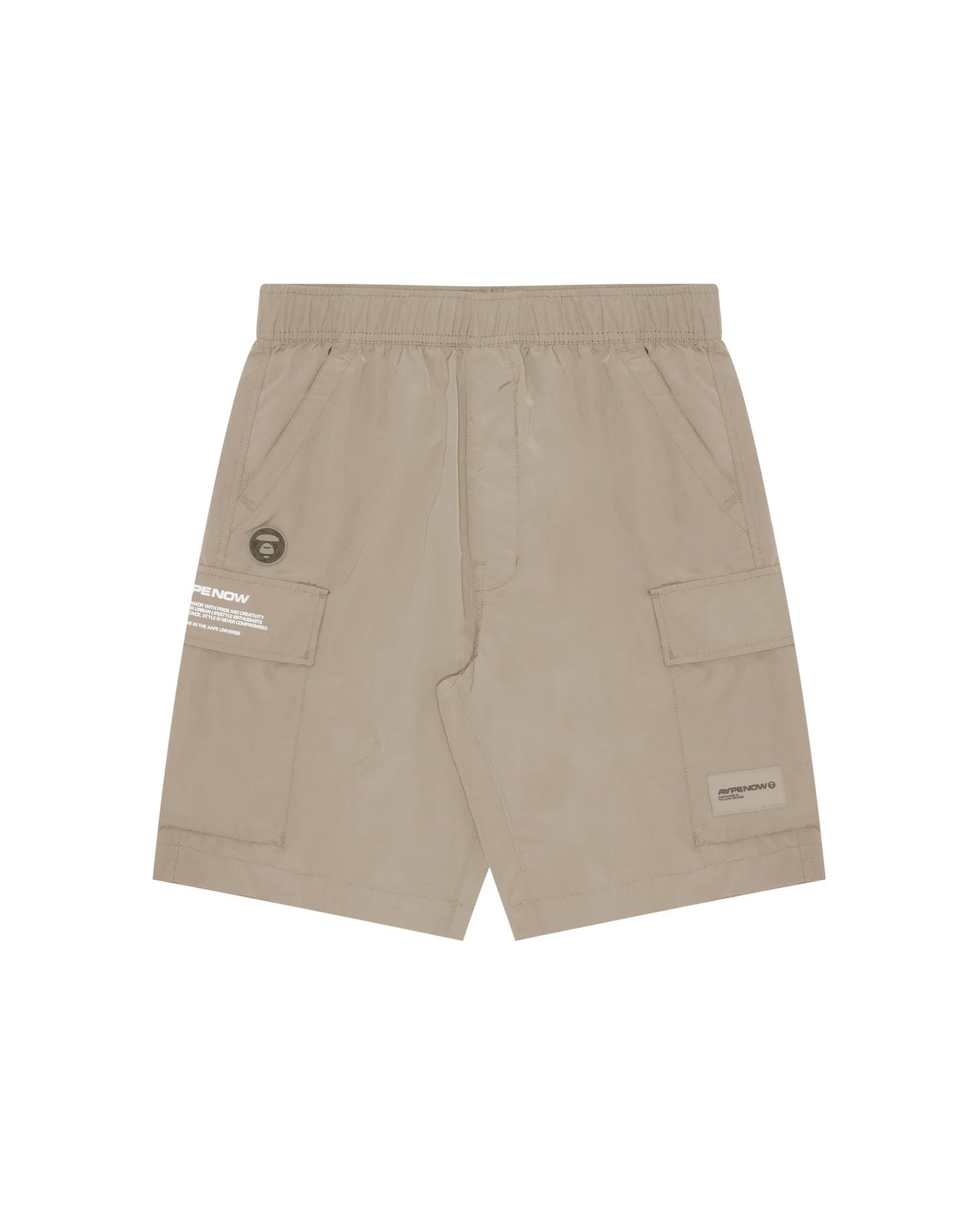 Moonface patch cargo shorts