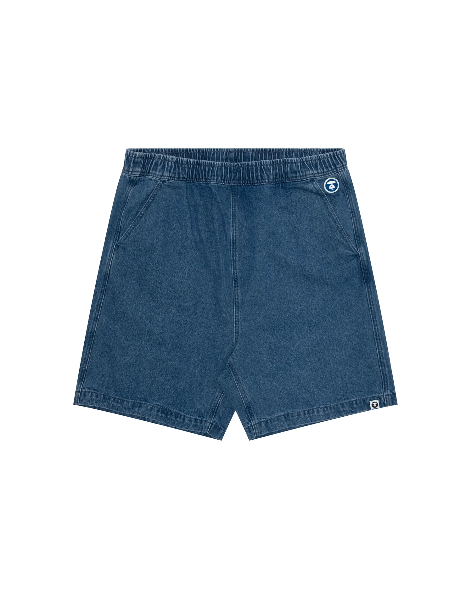 Moonface denim shorts