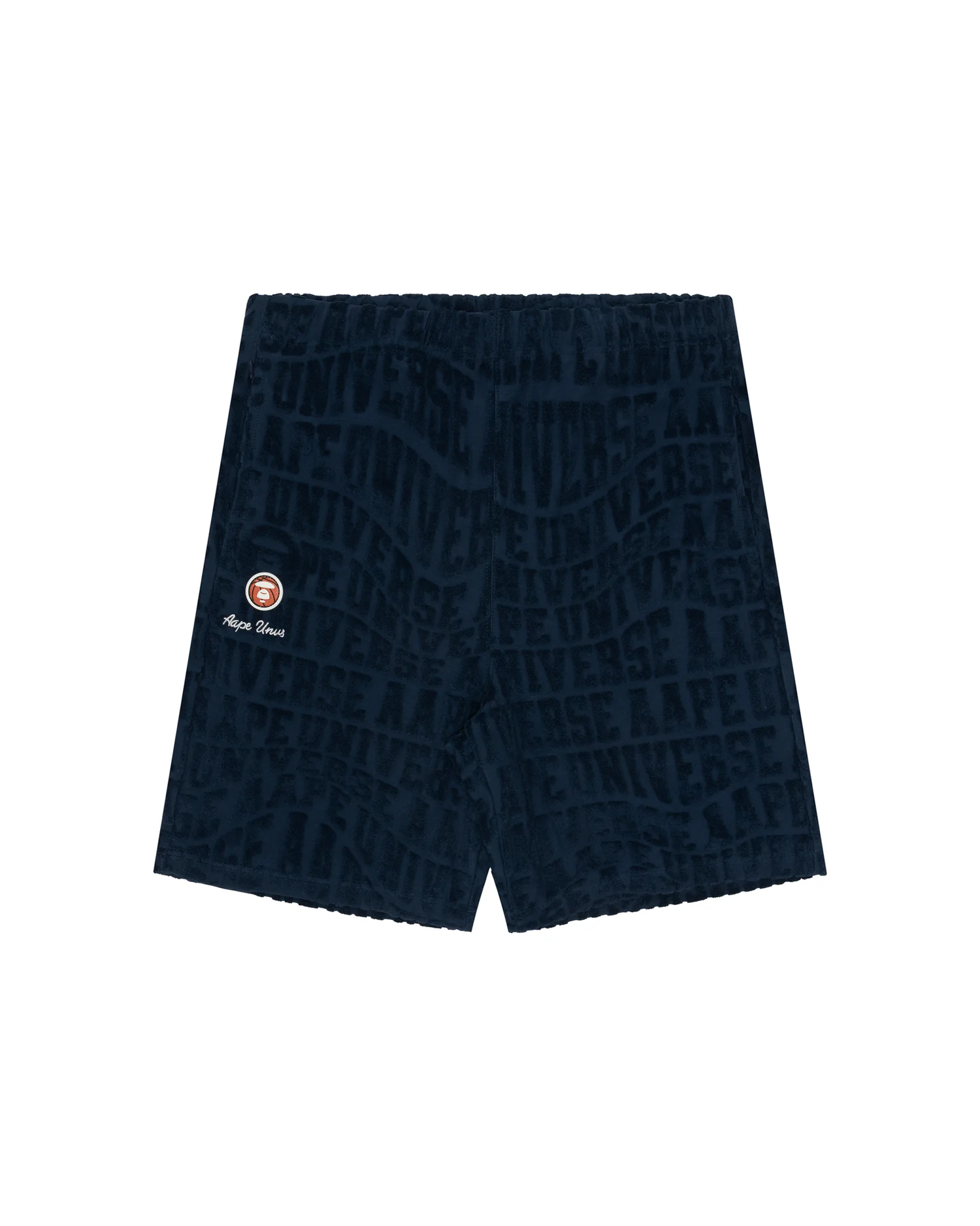 Moonface patch jacquard terry shorts