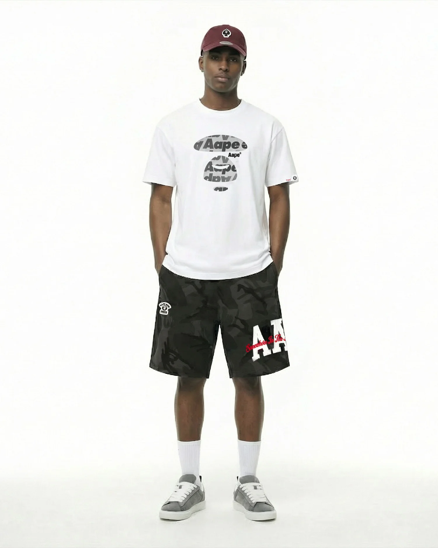 AAPENOW camo sweat shorts - Image 2