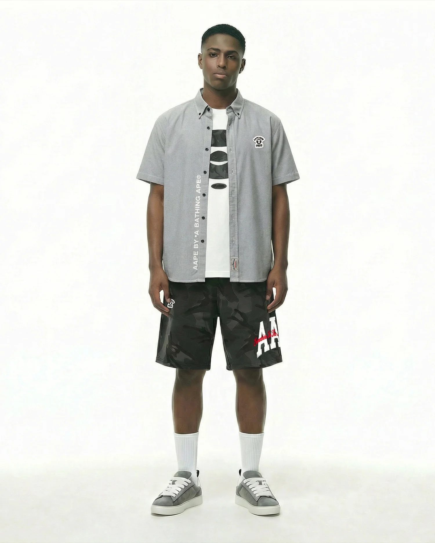 AAPENOW camo sweat shorts - Image 4