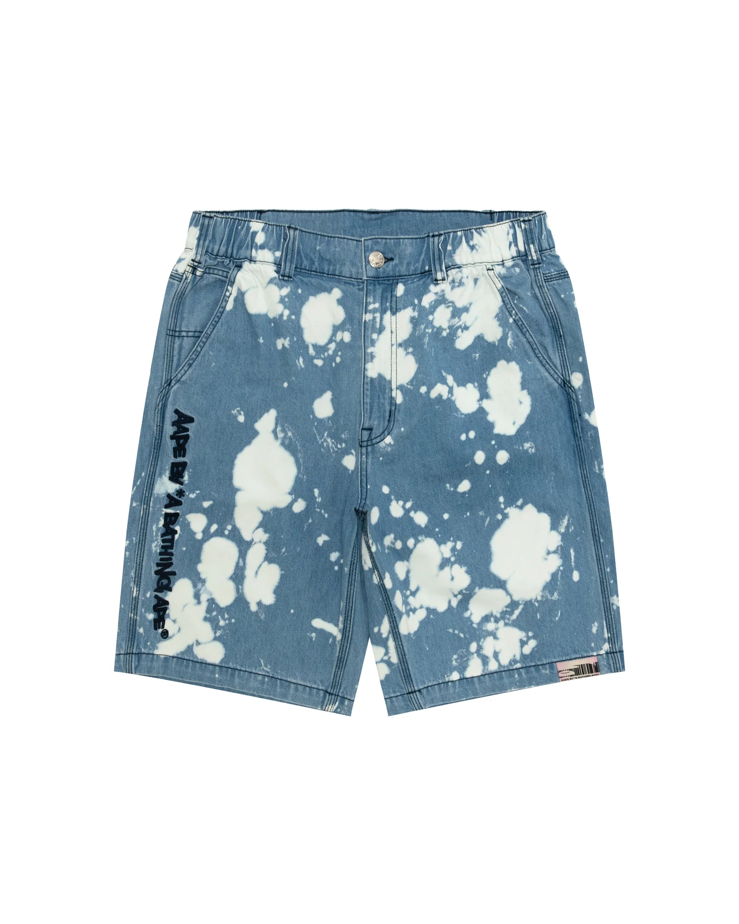 AAPEUNVS splatter printed denim shorts