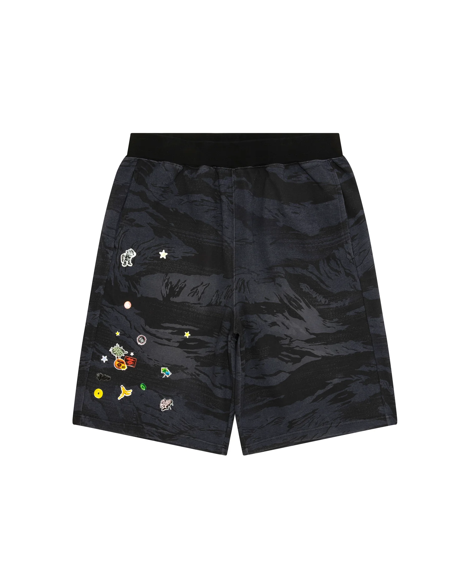 Sticker print sweat shorts