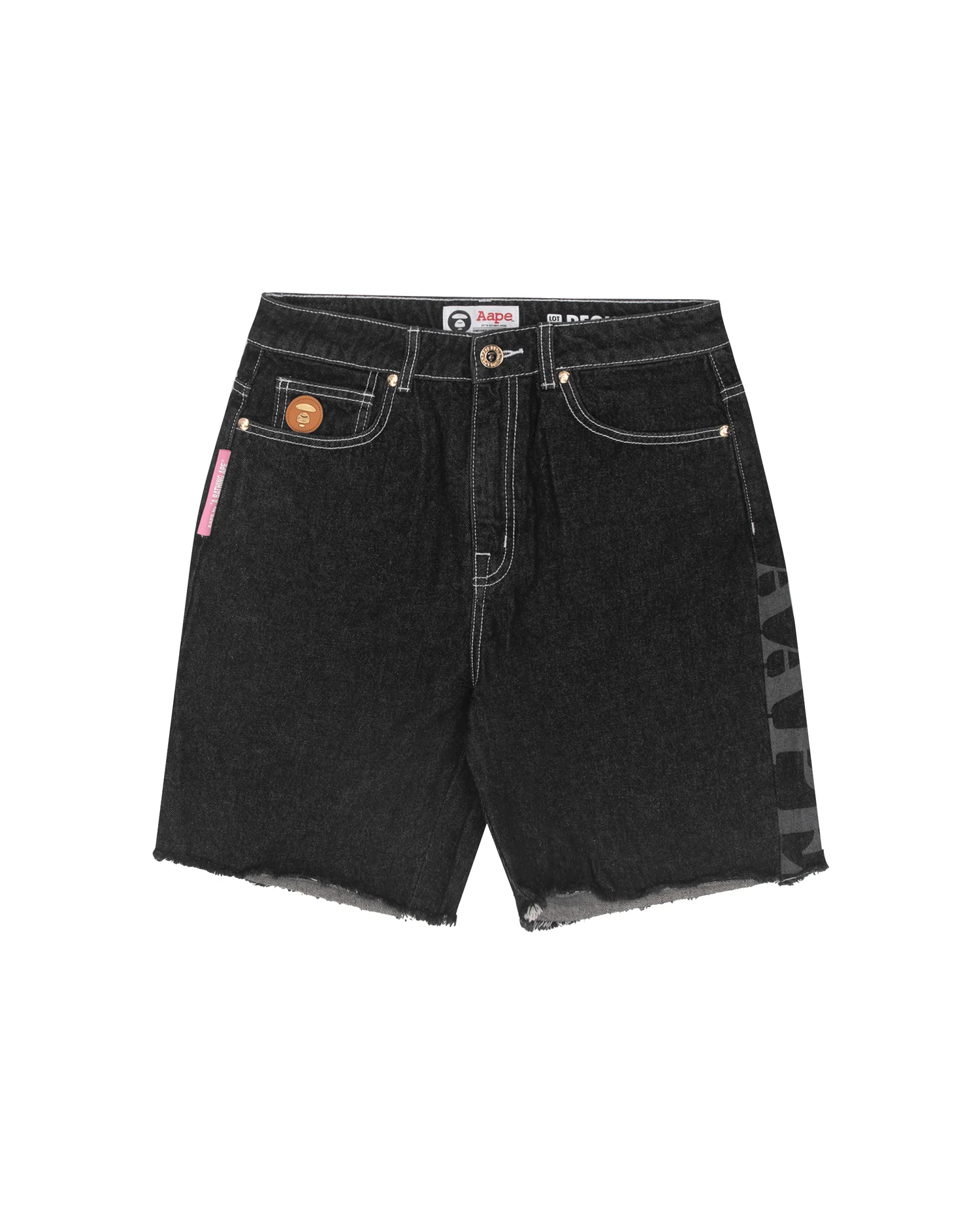 Moonface denim shorts