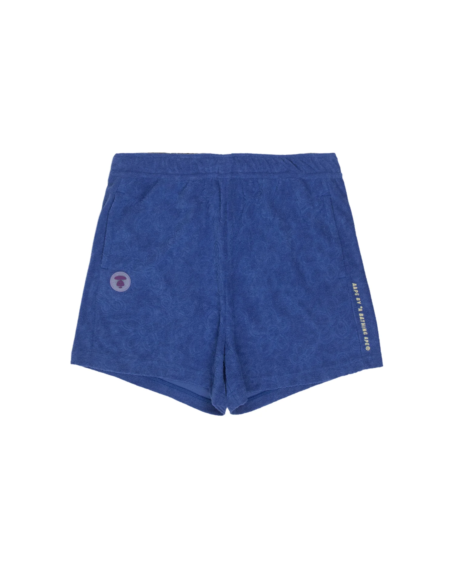 Moonface patterned textured sweat shorts