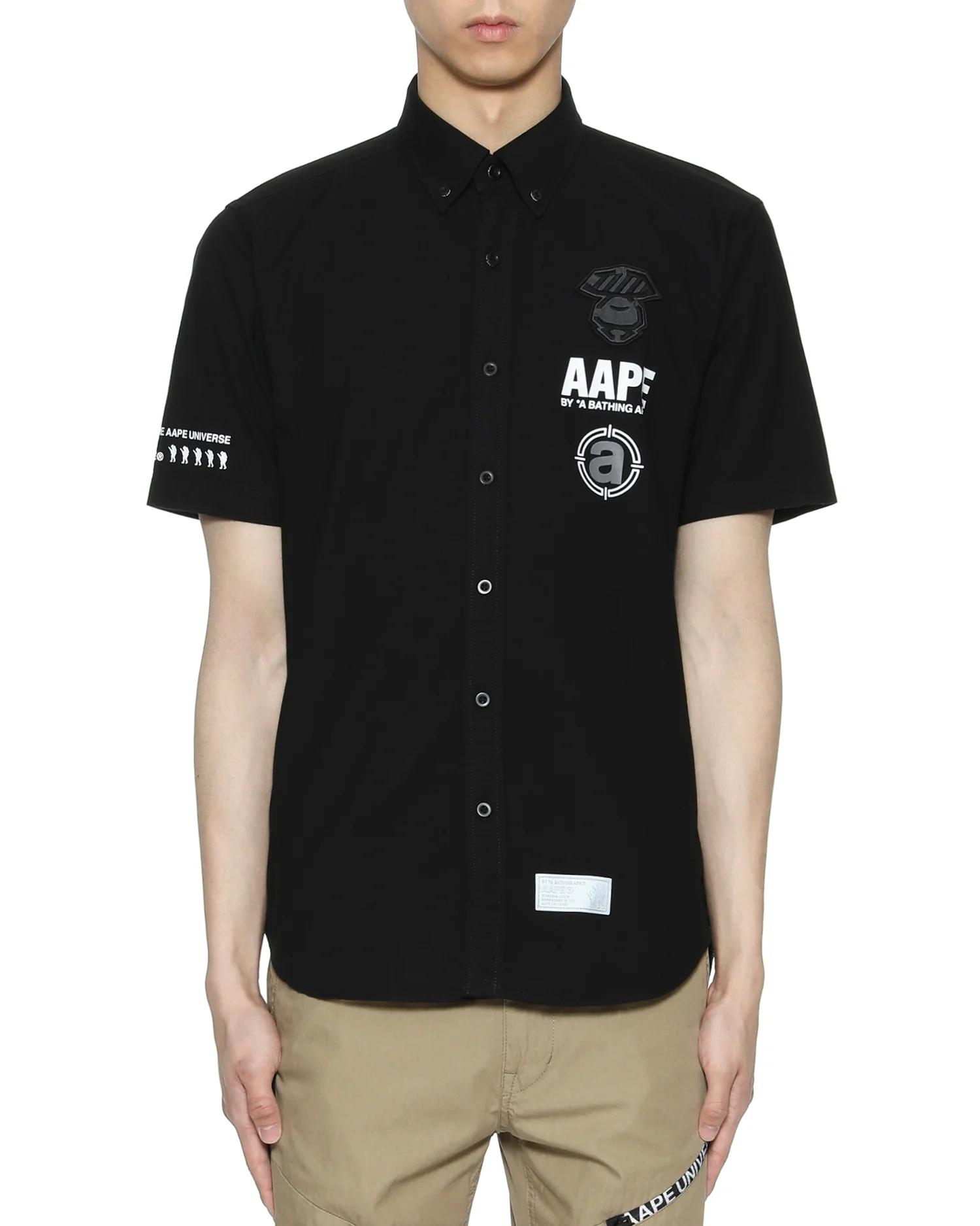 Badge appliqué logo button-down shirt - Image 2
