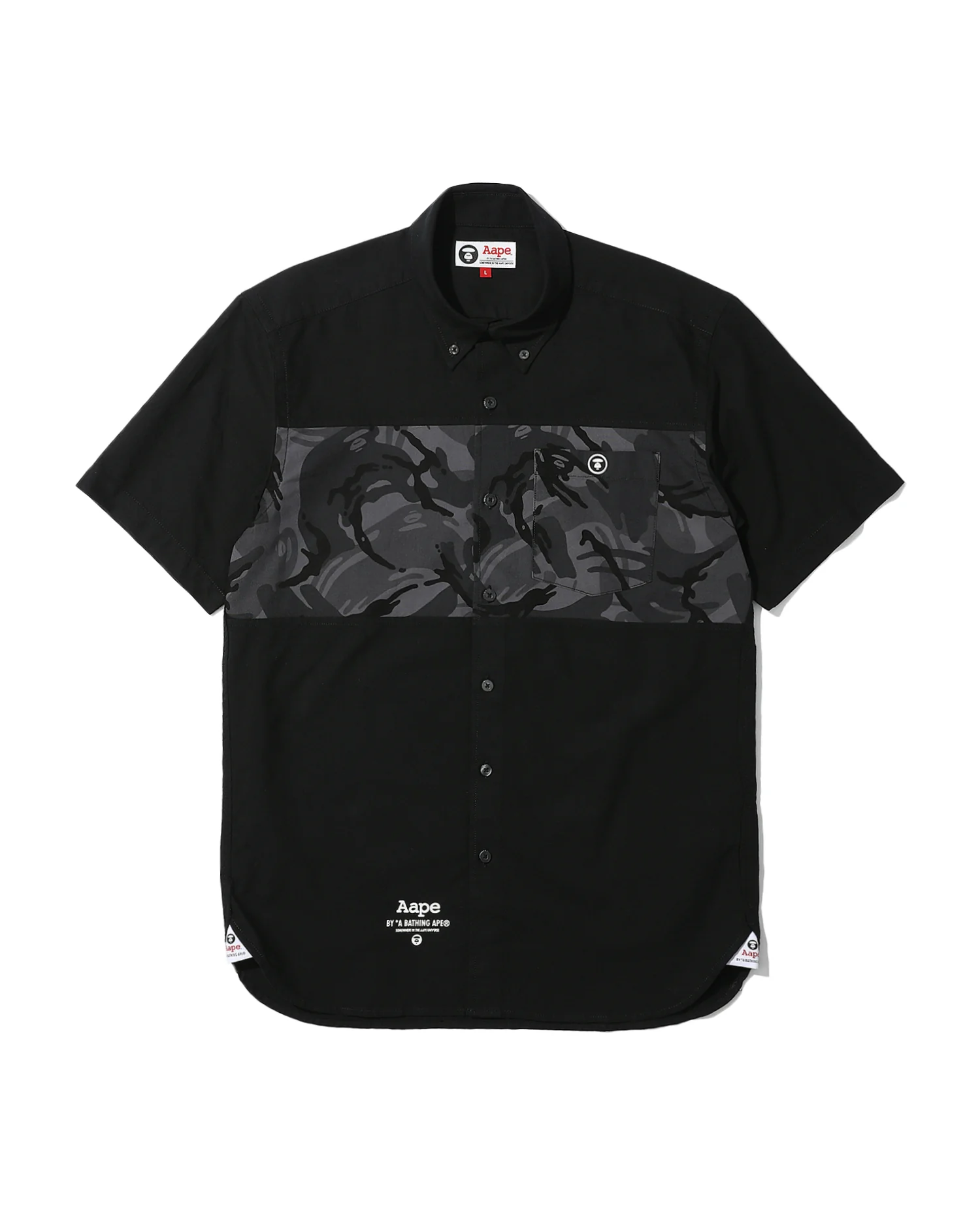 Camo panel shirt