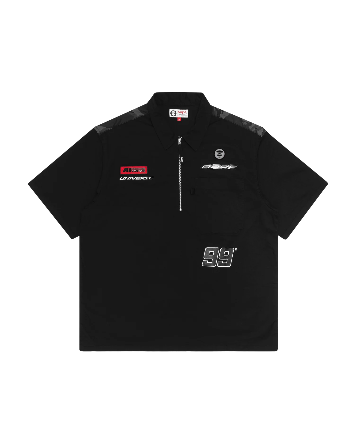 Logo zip polo shirt