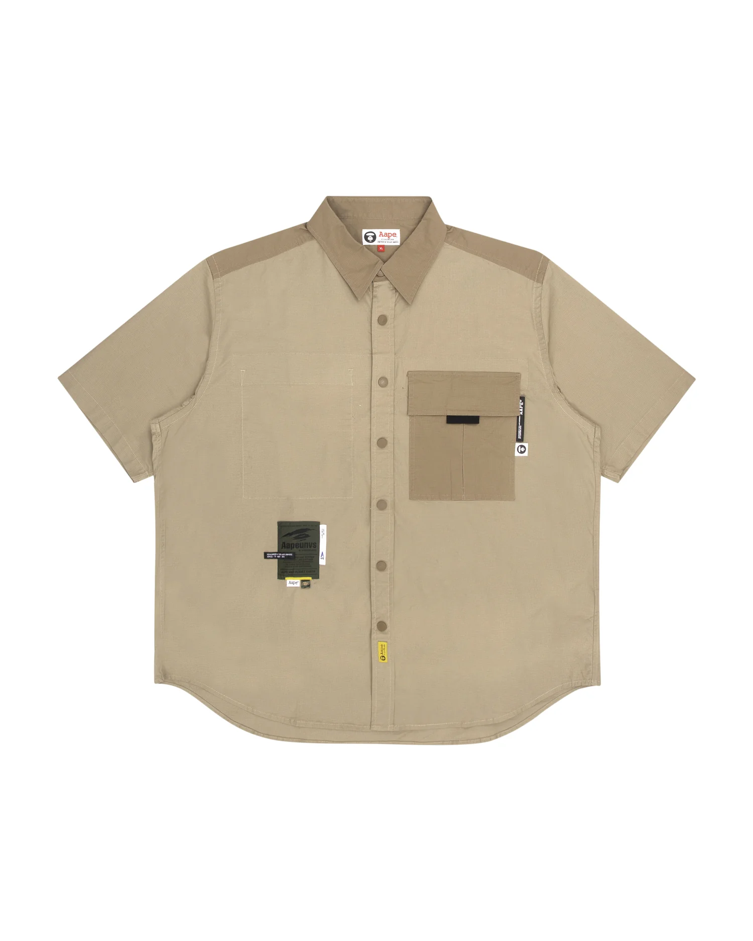Moonface colour blocked shirt