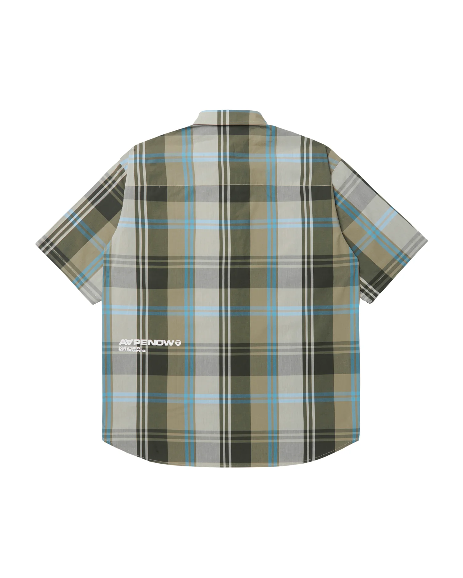 Moonface patch plaid short-sleeve shirt - Image 2