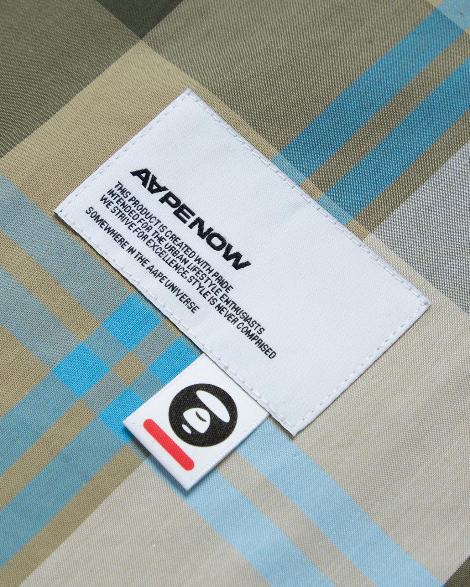 Moonface patch plaid short-sleeve shirt - Image 4