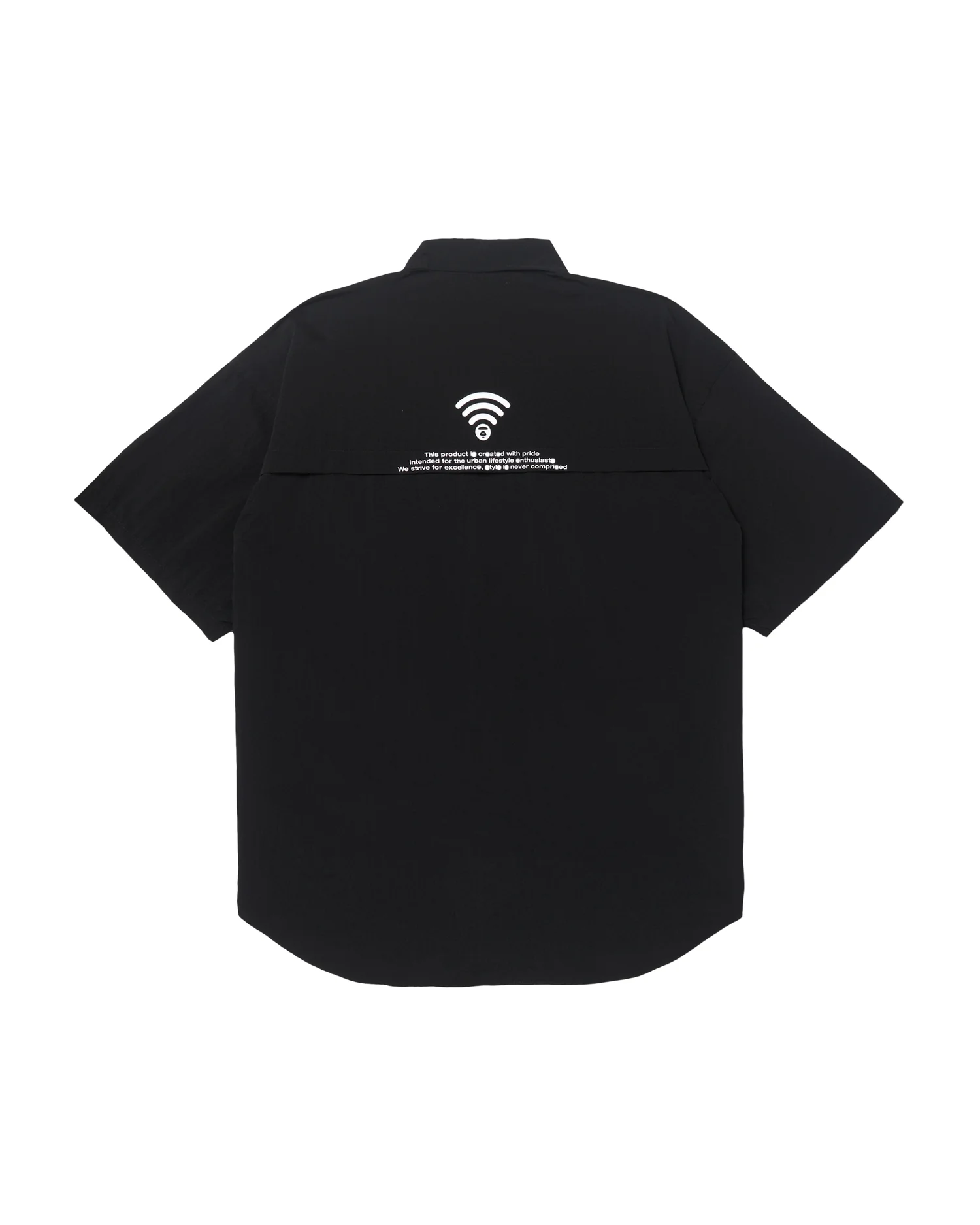 Moonface patch short-sleeve nylon shirt - Image 2