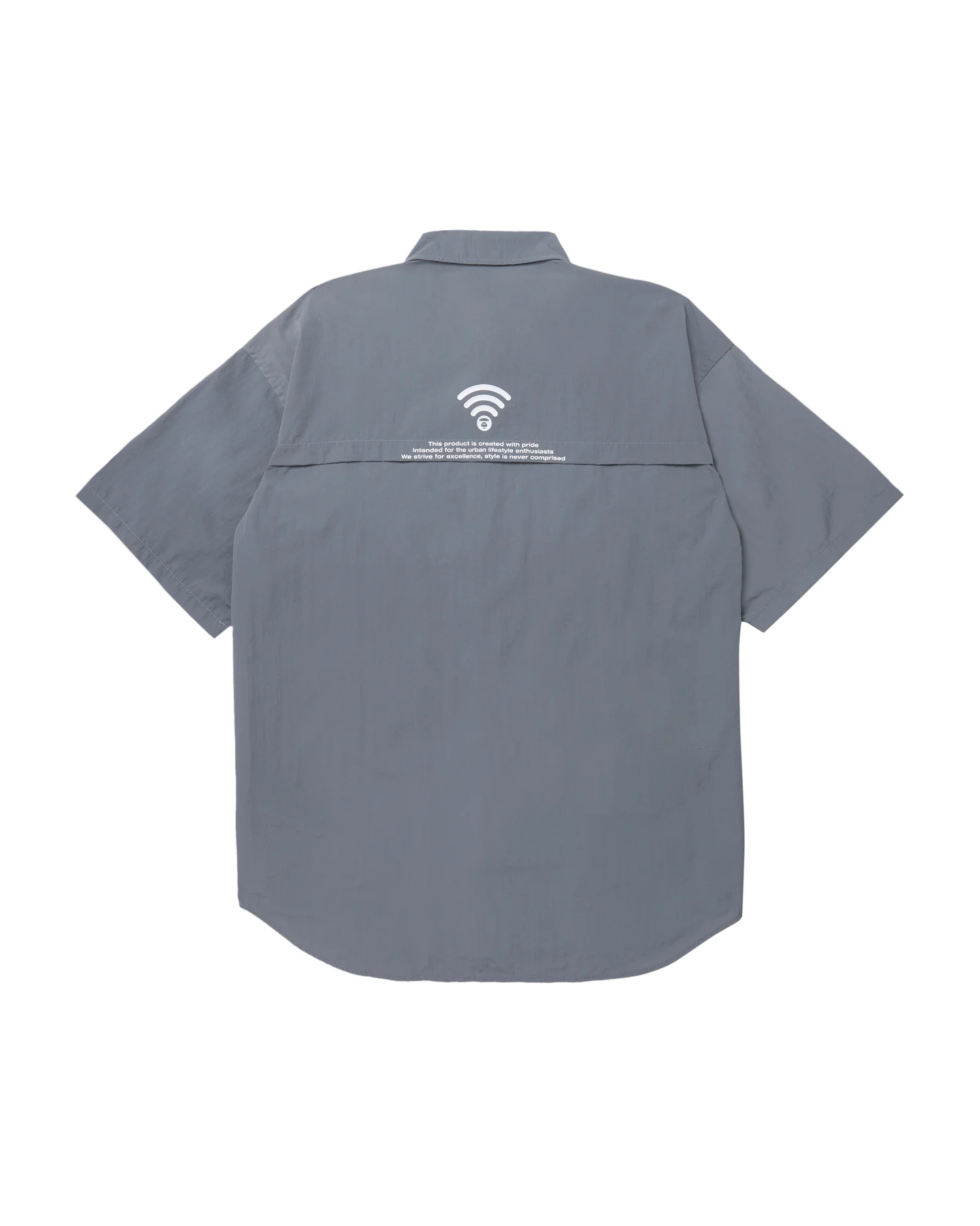 Moonface patch short-sleeve nylon shirt - Image 7