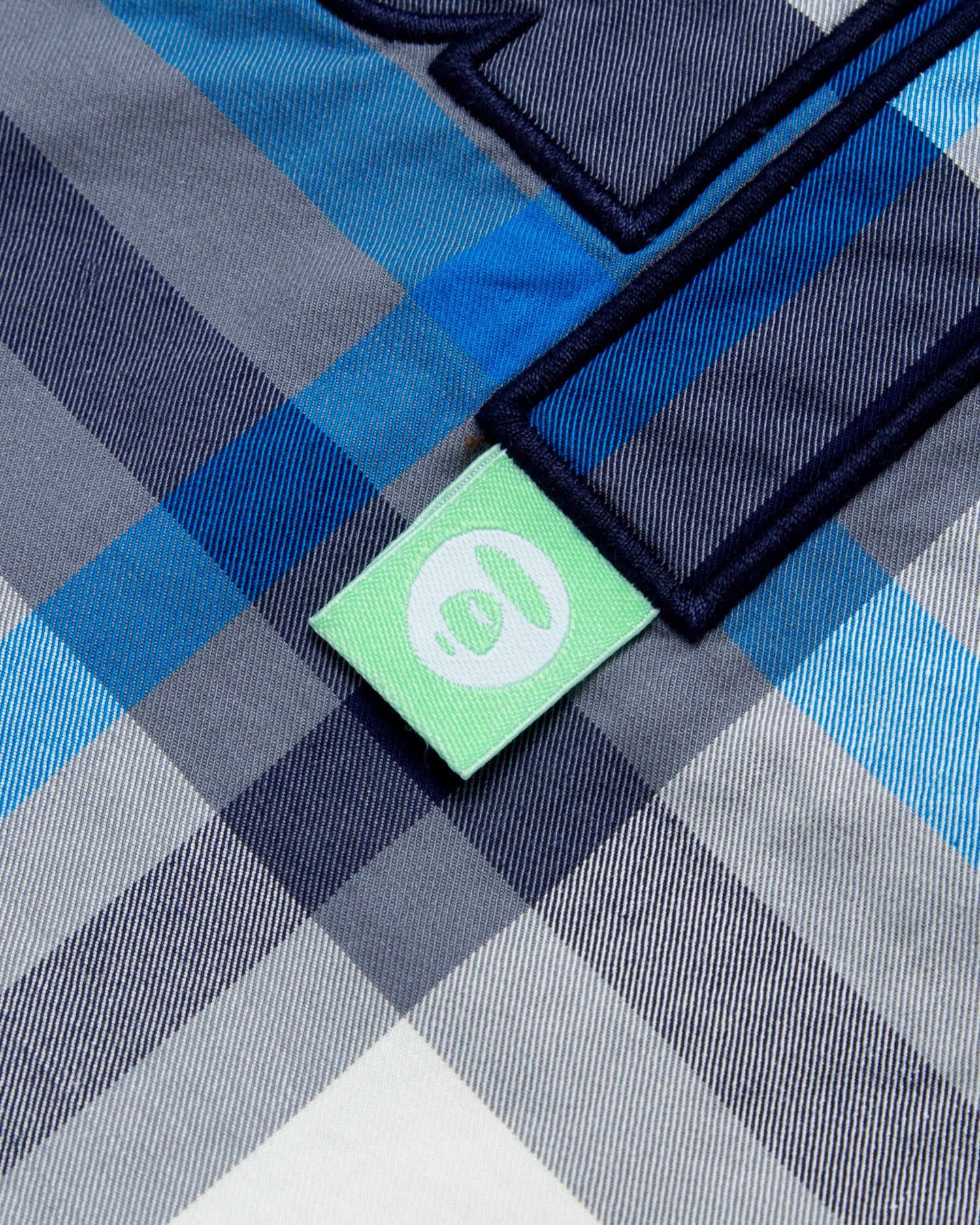 Moonface embroidered gradient plaid short-sleeve shirt - Image 10