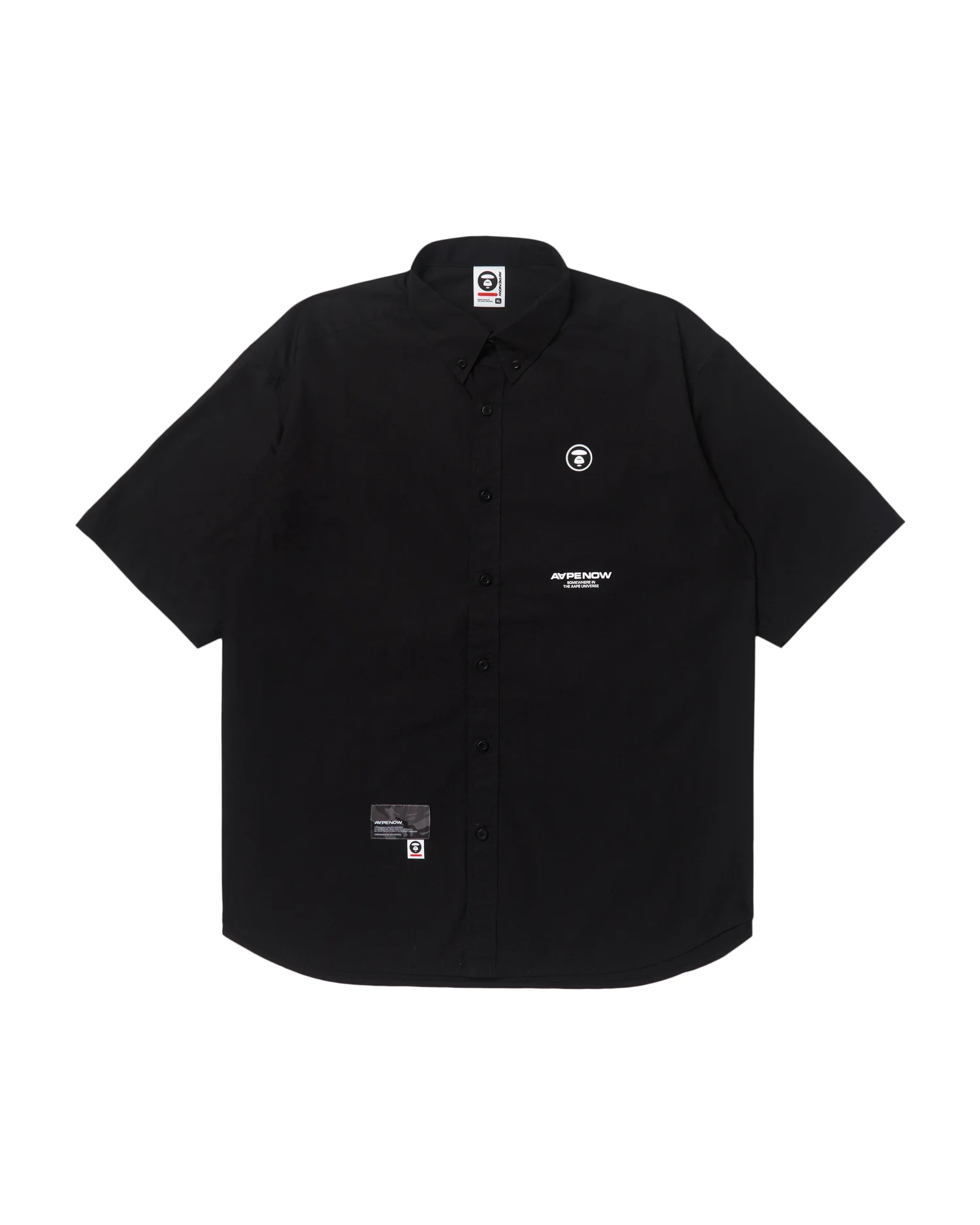 Moonface patch short-sleeve shirt