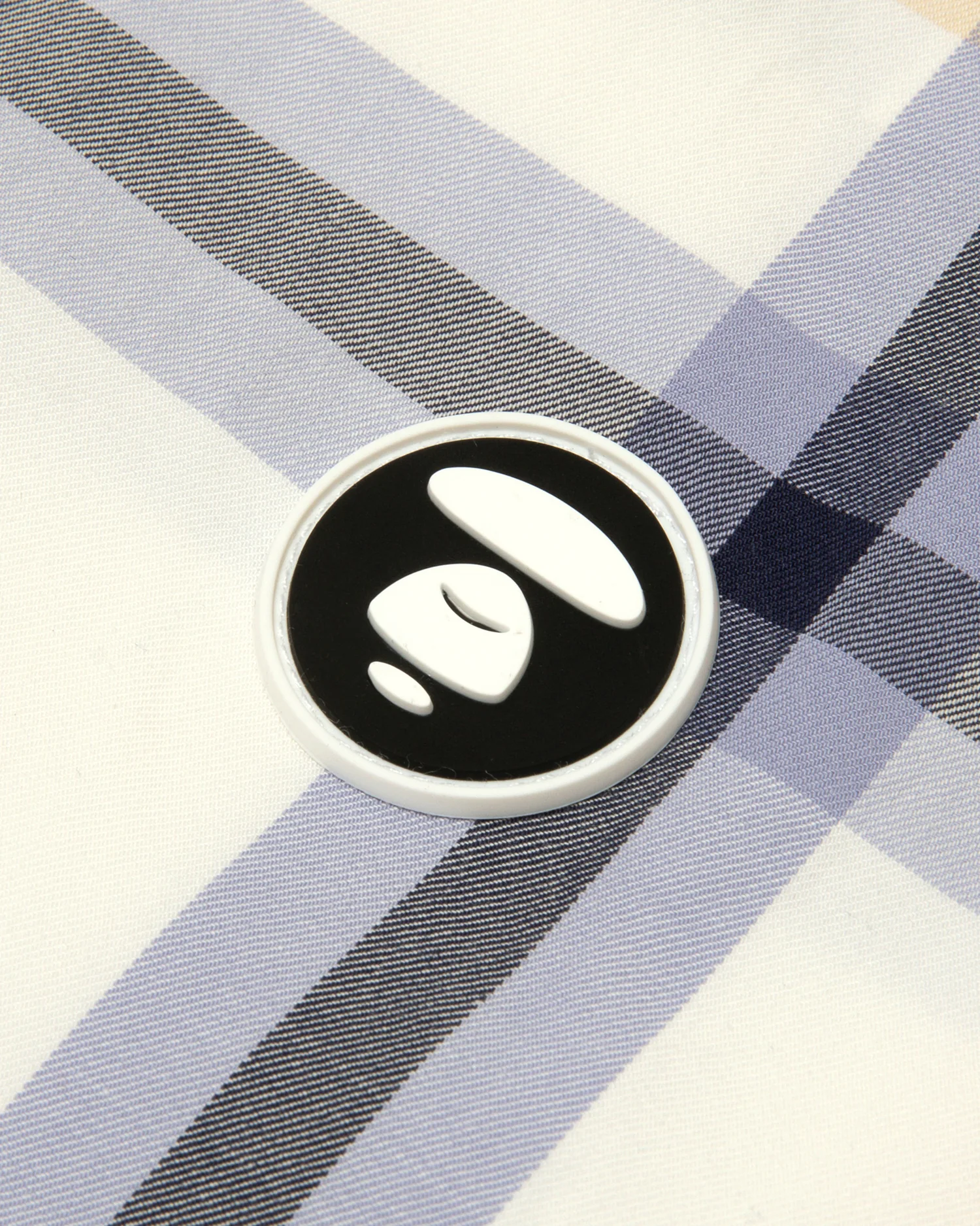 Moonface patch check short-sleeve shirt - Image 4