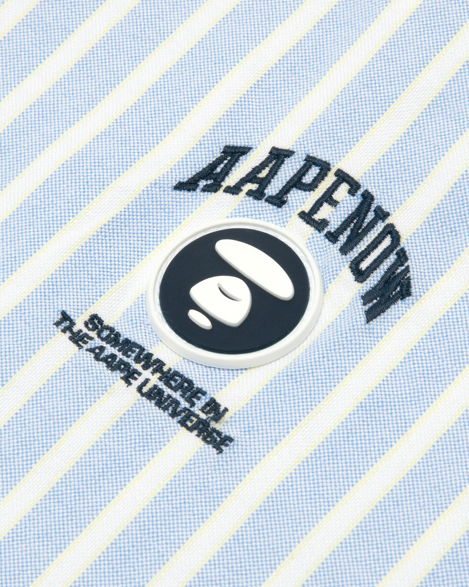 AAPENOW moonface logo stripe short sleeve shirt - Image 4