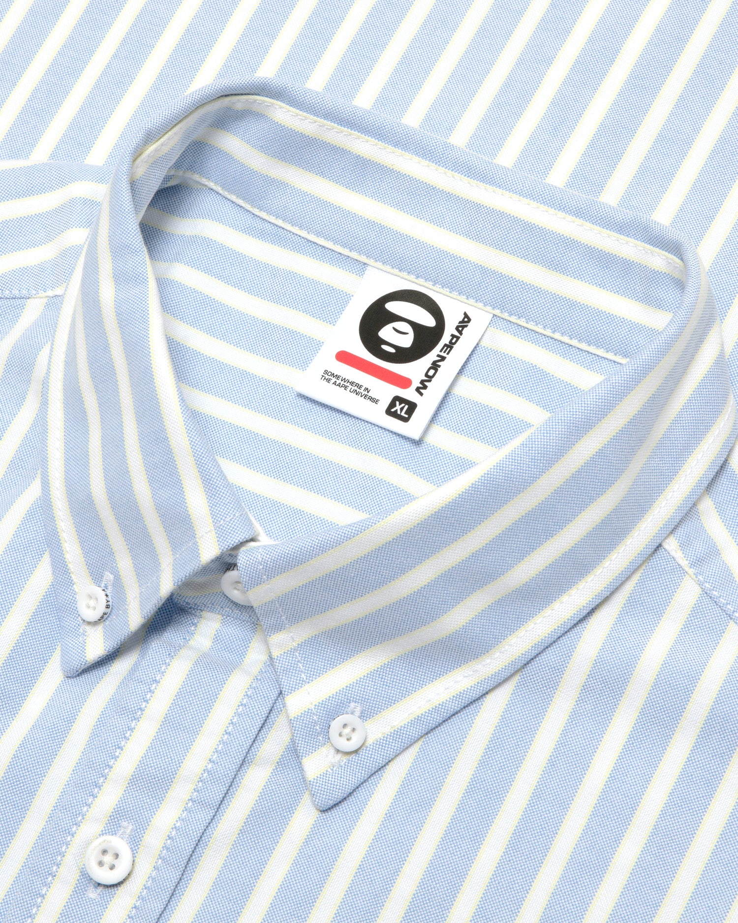 AAPENOW moonface logo stripe short sleeve shirt - Image 5