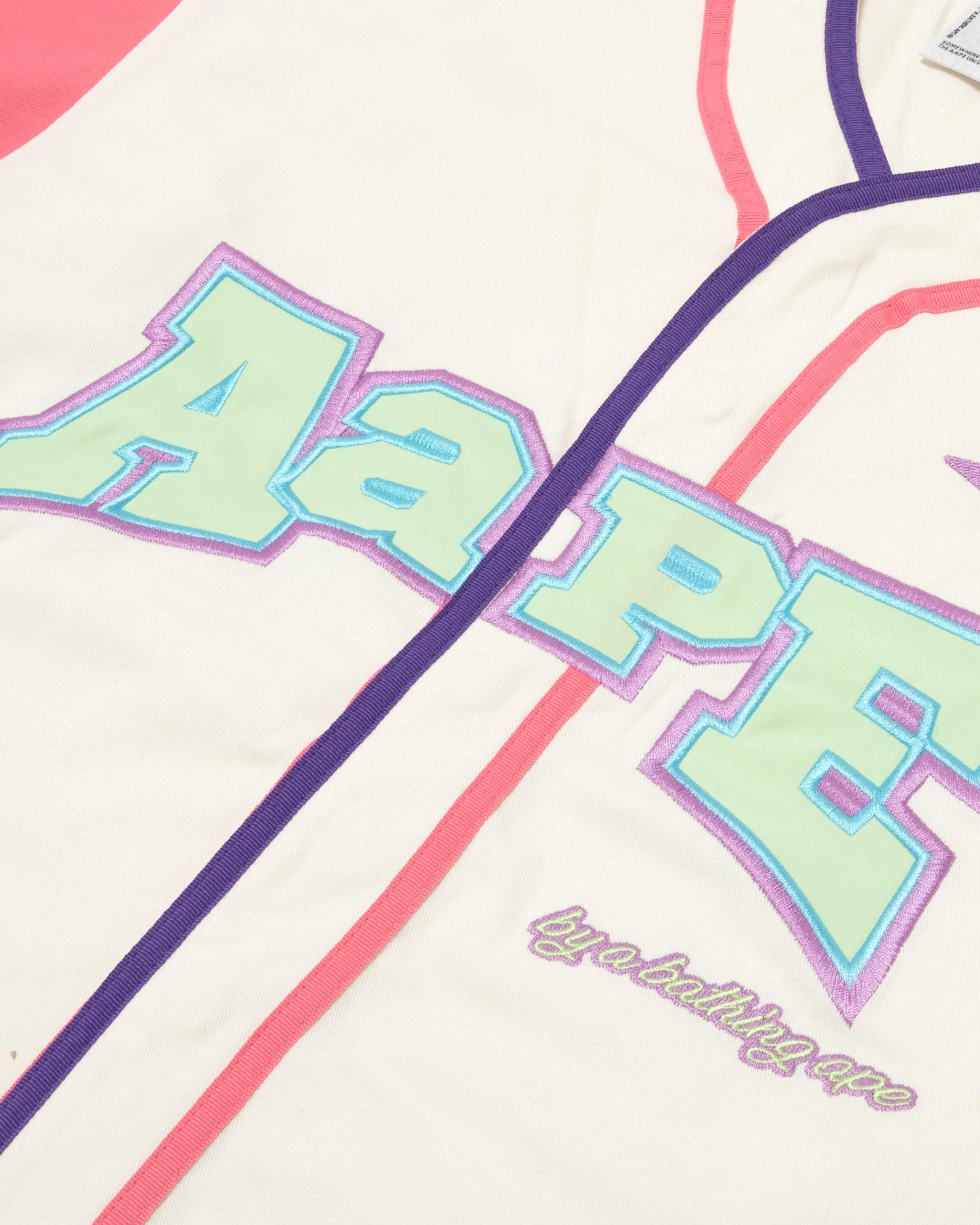 Moonface embroidered short-sleeve baseball shirt - Image 4