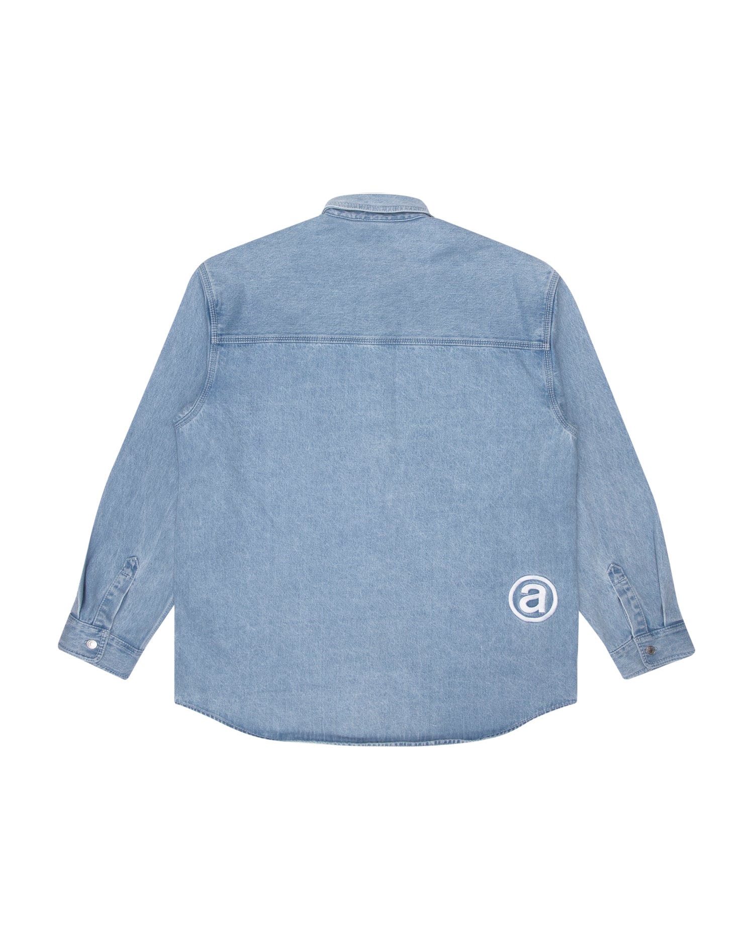 Moonface embroidered denim shirt - Image 7