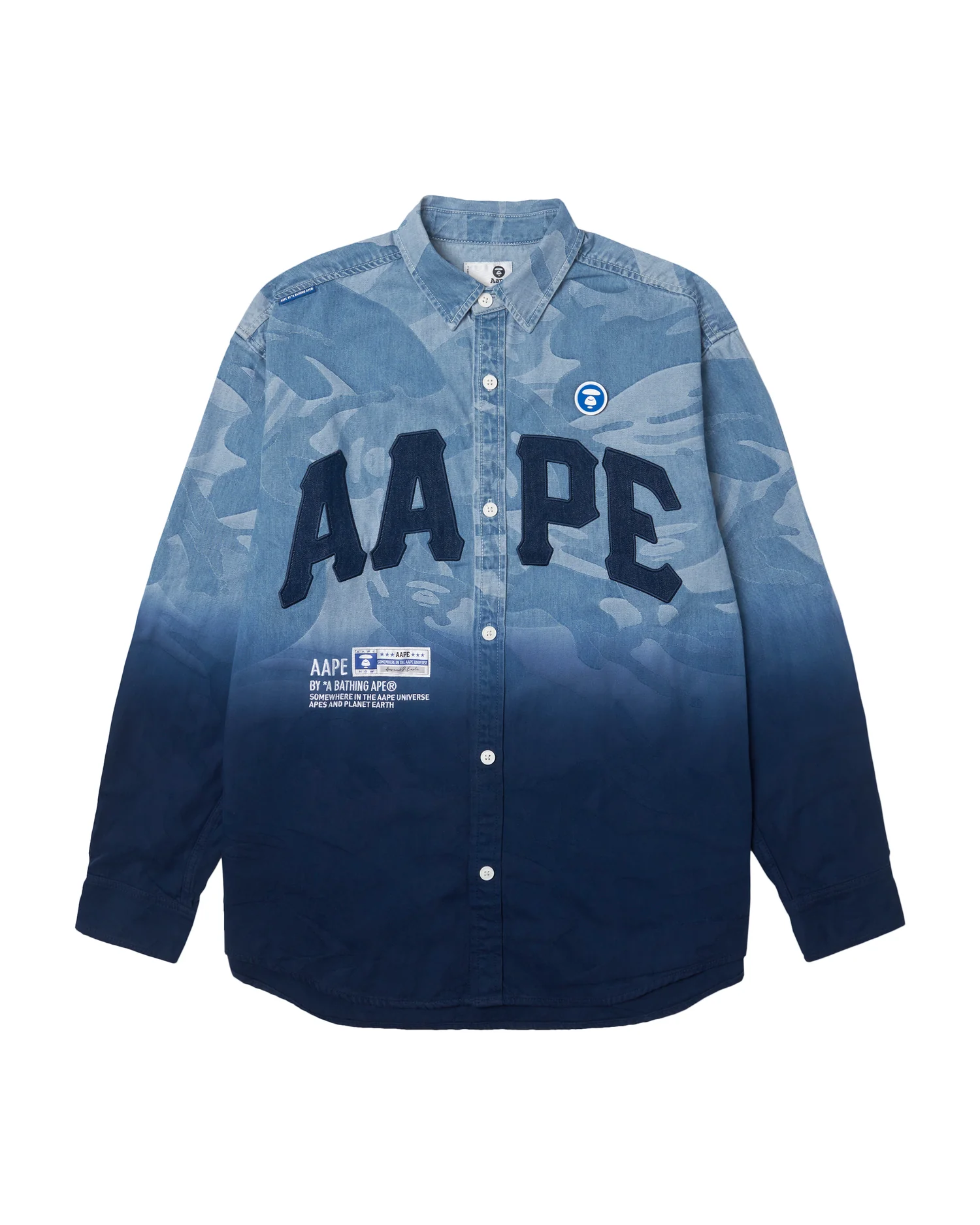Moonface patch gradient camo shirt - Image 6