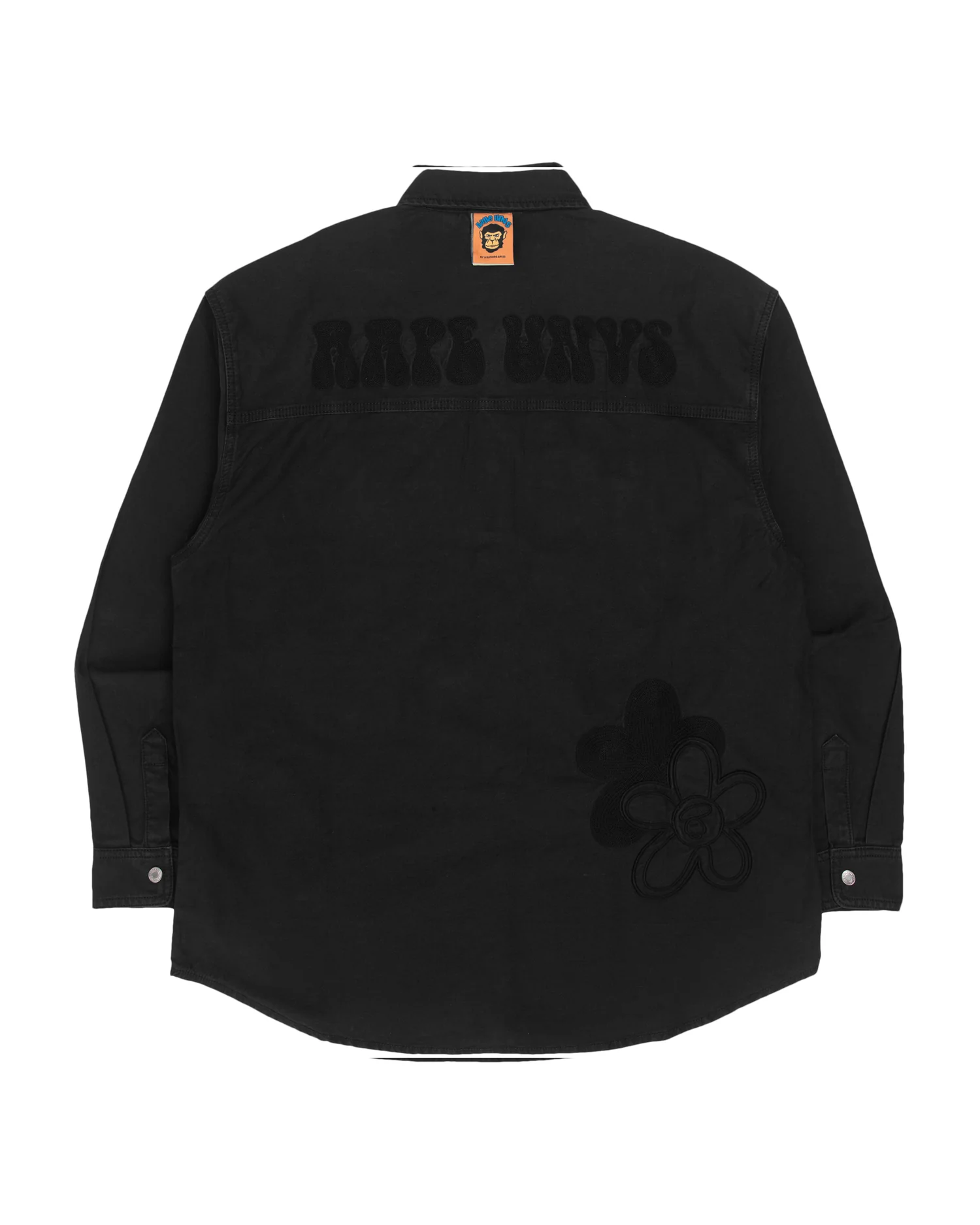 Moonface embroidered graphic patch shirt - Image 2